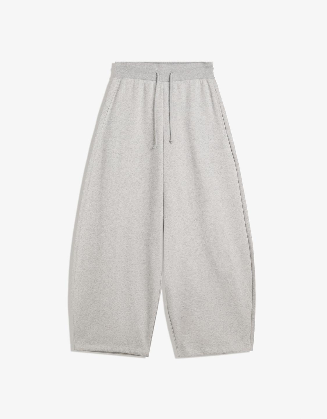 Plush barrel trousers