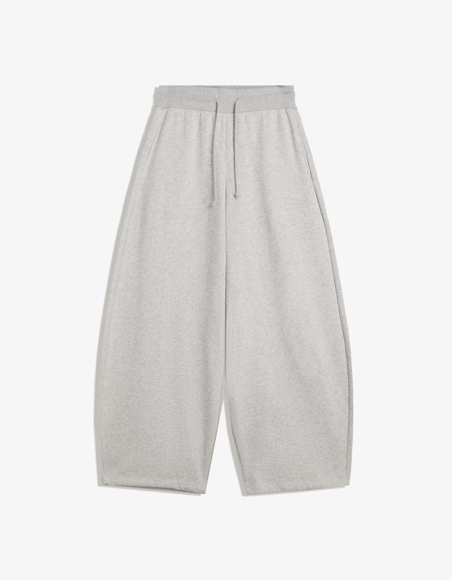 Bershka spodnie dresowe o kroju barrel szary