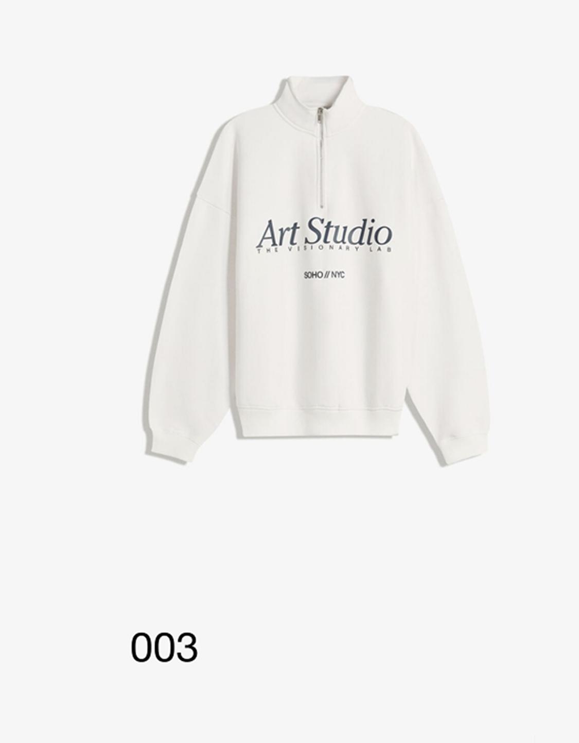 Printed quarter-zip sweatshirt