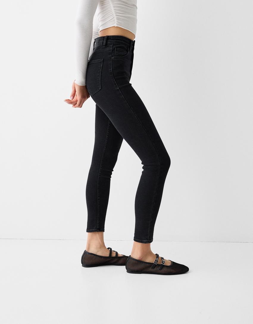 Super high-rise skinny jeans-Black-3