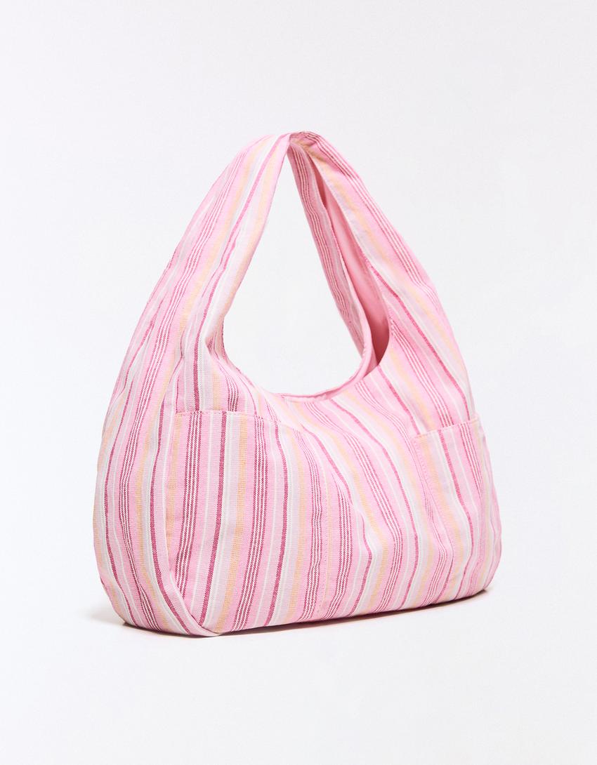 Multi-pocket bucket bag-Pink