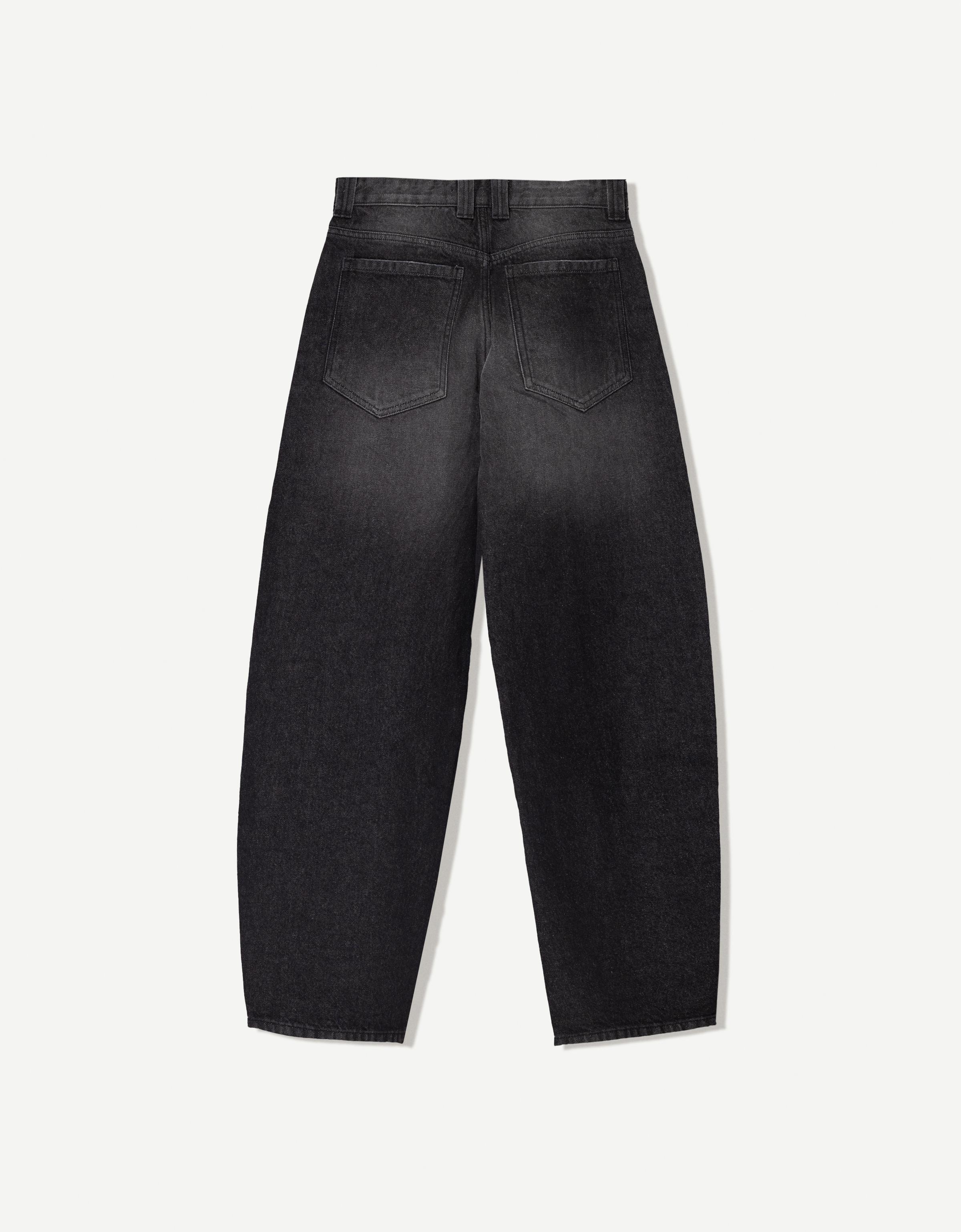 Donna Designer Pantaloni Donna Baggy Barrel Jeans Casual Mid Leopard Stampato Gamba Larga Denim Pantaloni Alla Caviglia Mile High Online, A, L