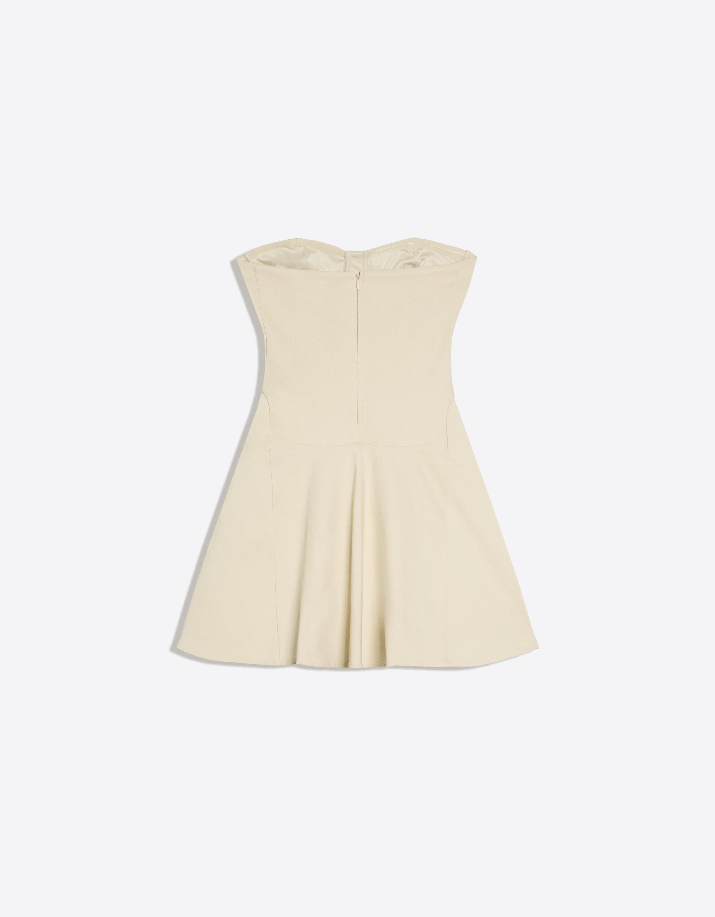 Bandeau mini dress — Sand