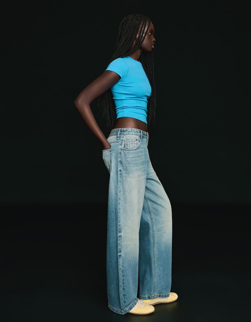 Camiseta manga corta cuello redondo-Azul