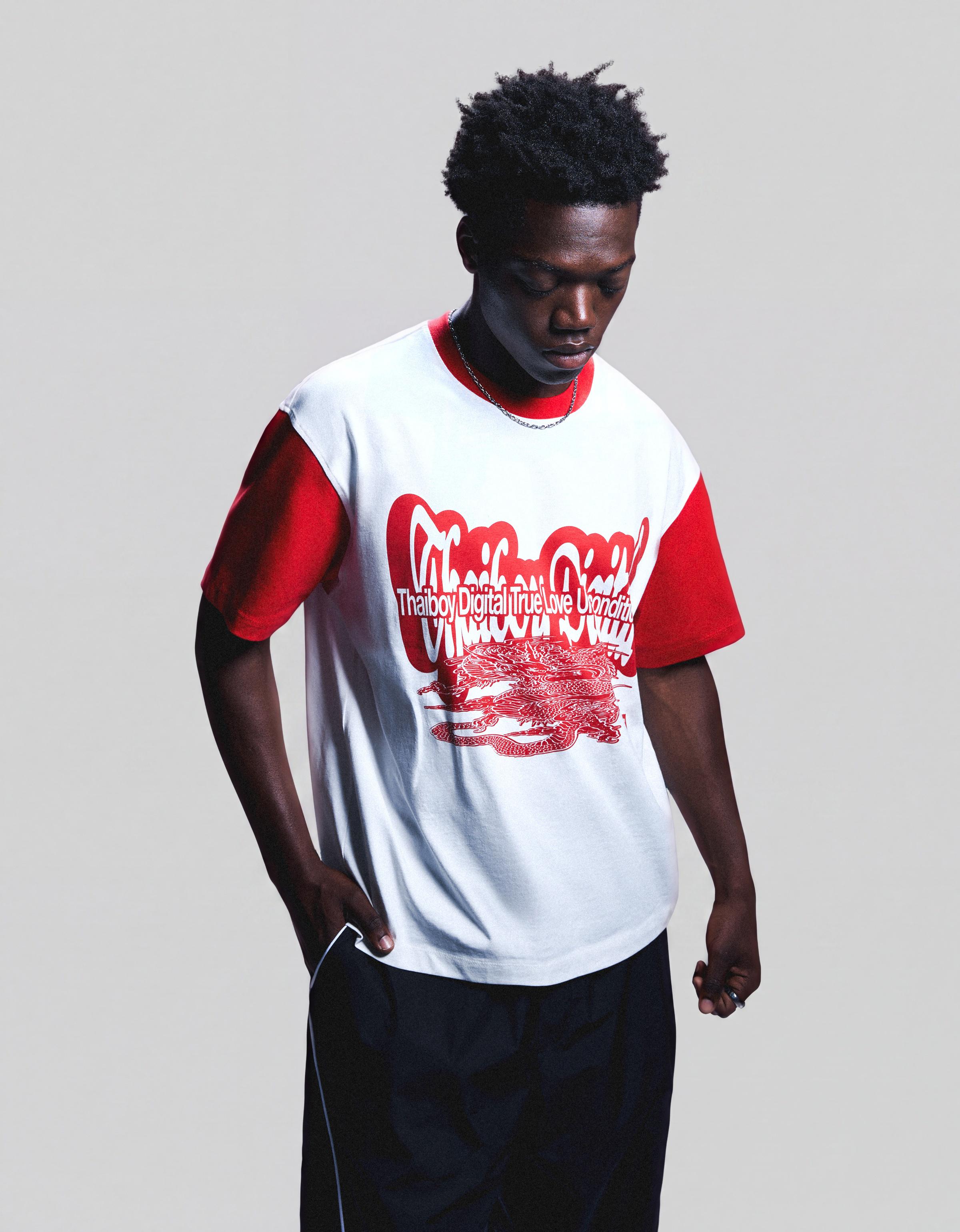 NTS X THAIBOY DIGITAL print short sleeve T-shirt — White