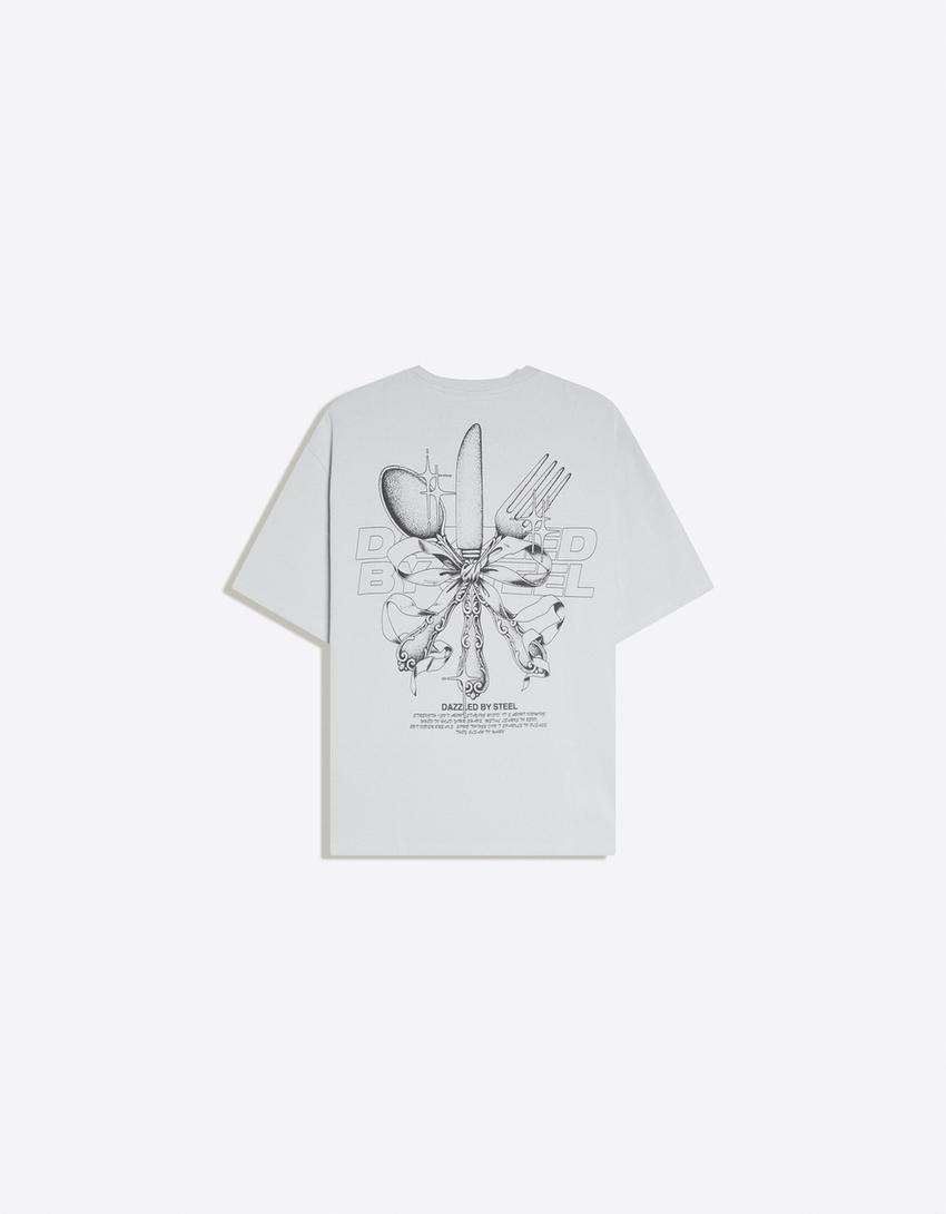 T-shirt manches courtes imprimé-Pierre