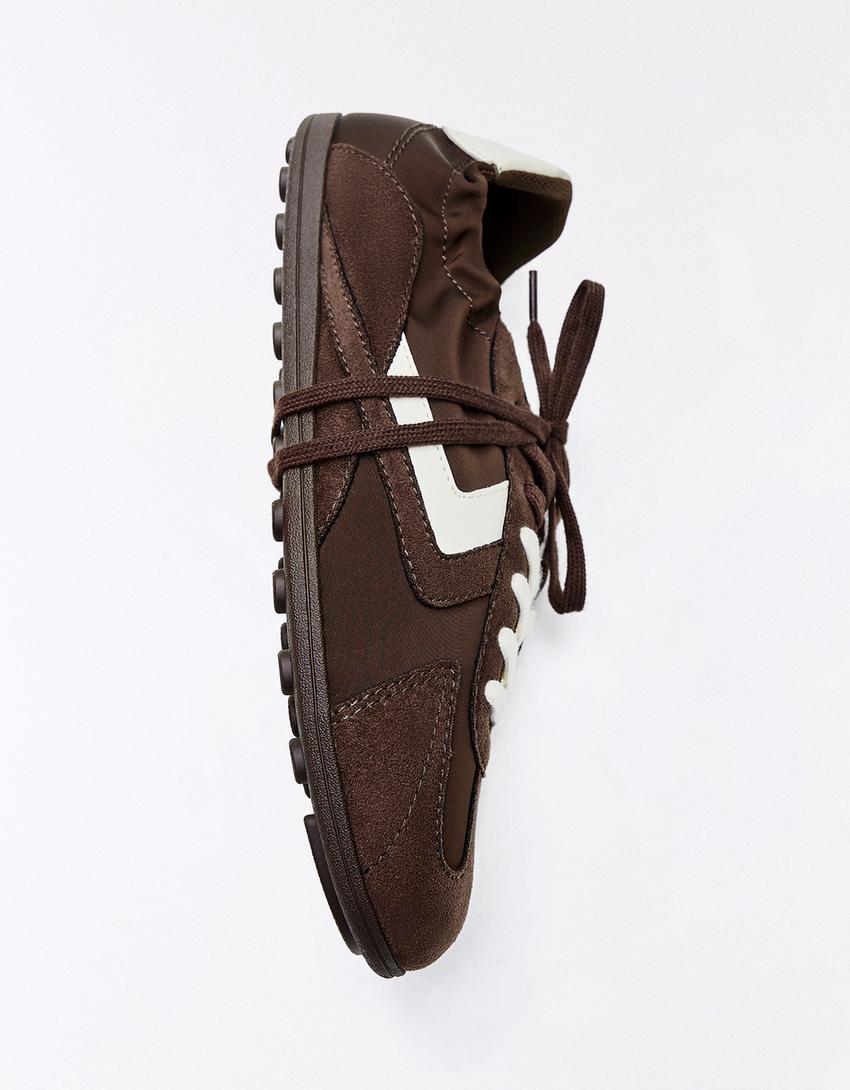 RETRO SLIM SOLE TRAINERS-Brown