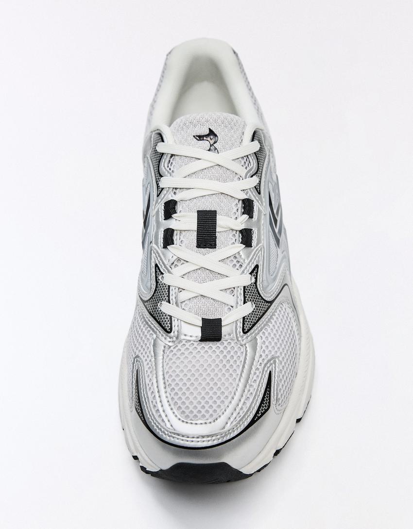 Multi-piece sneakers-Grey