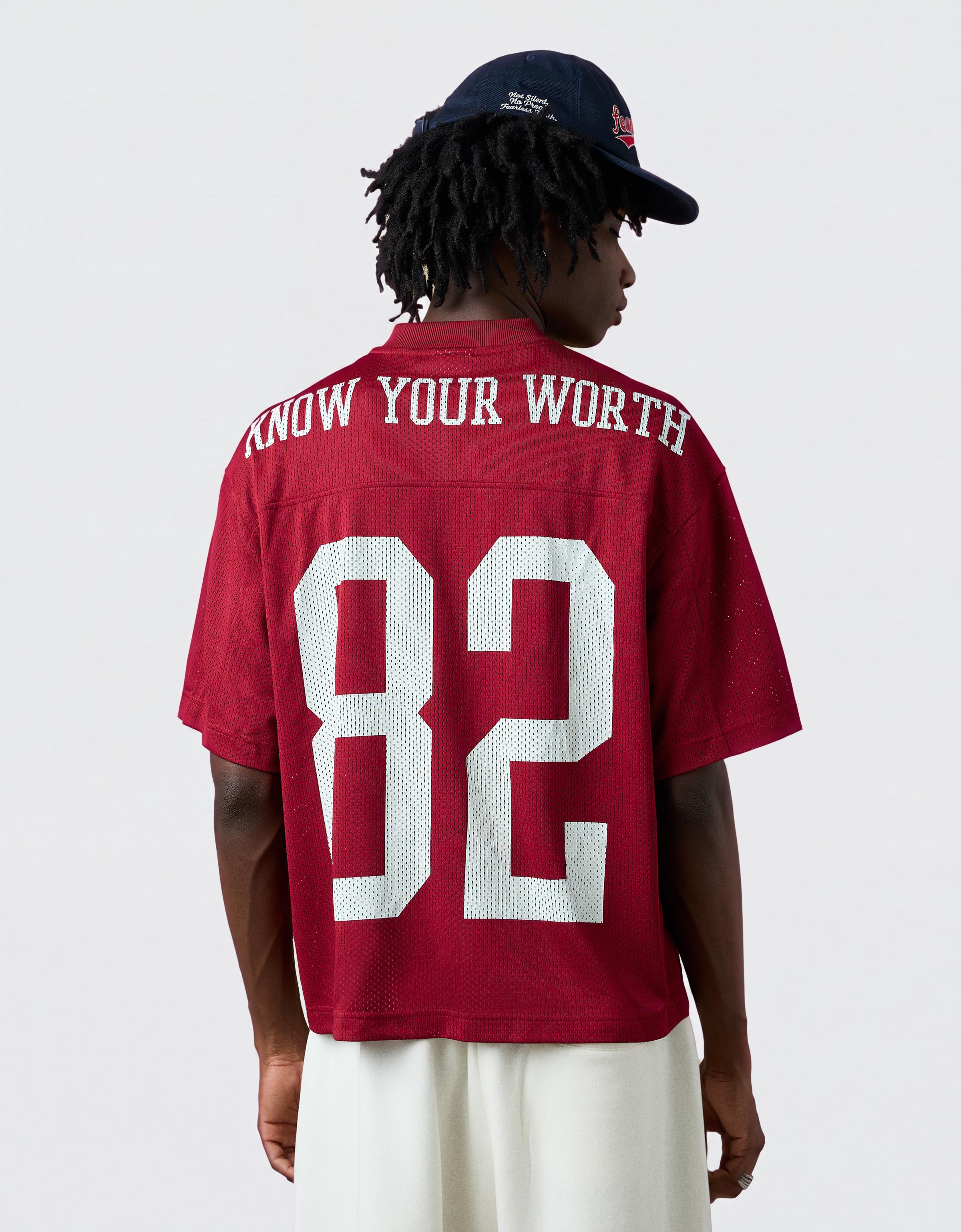 Mesh print T-shirt — Red