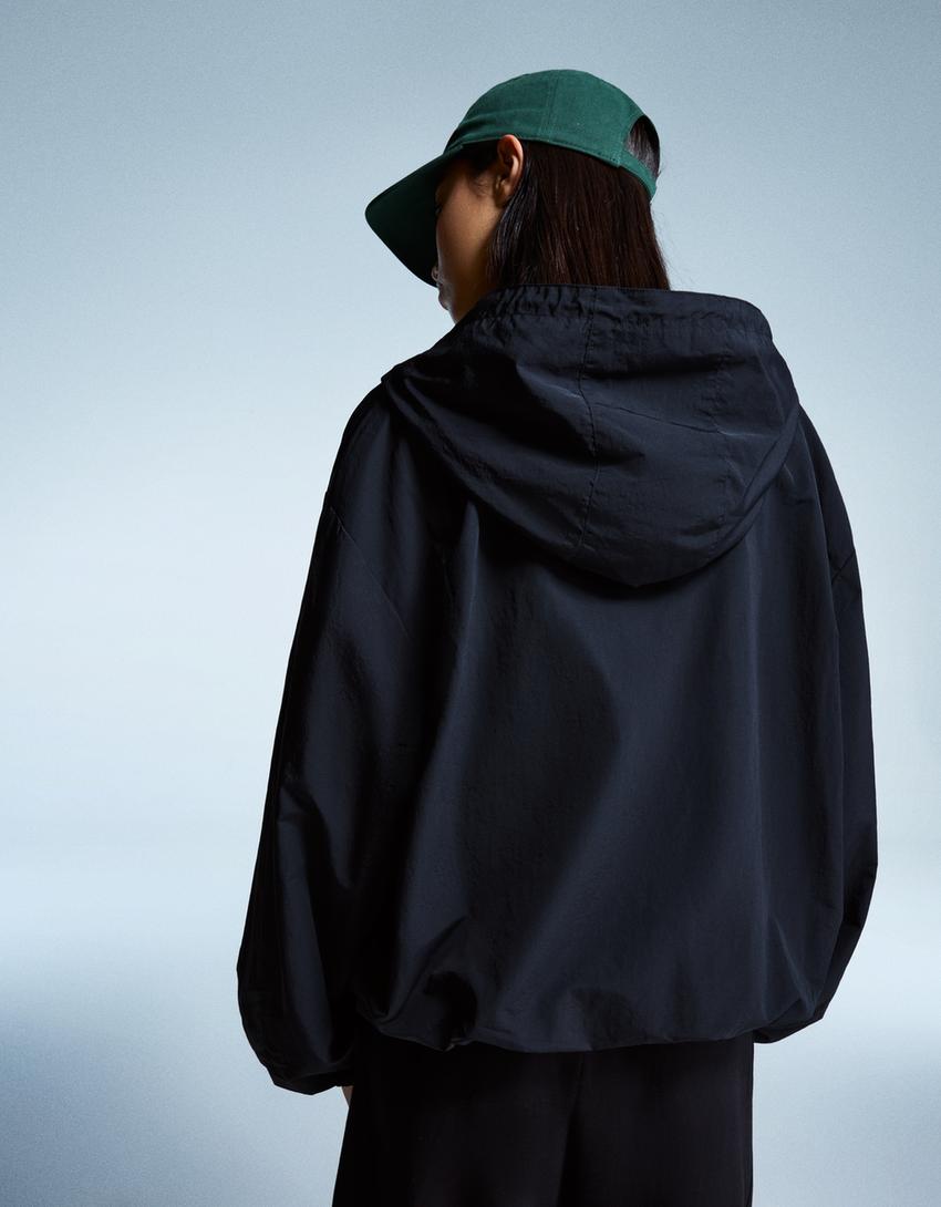 Veste légère à capuche-Noir-1