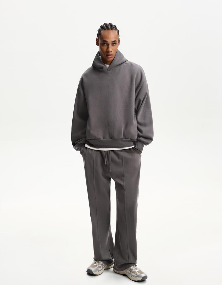 Wide-Leg-Hose-Grau-0