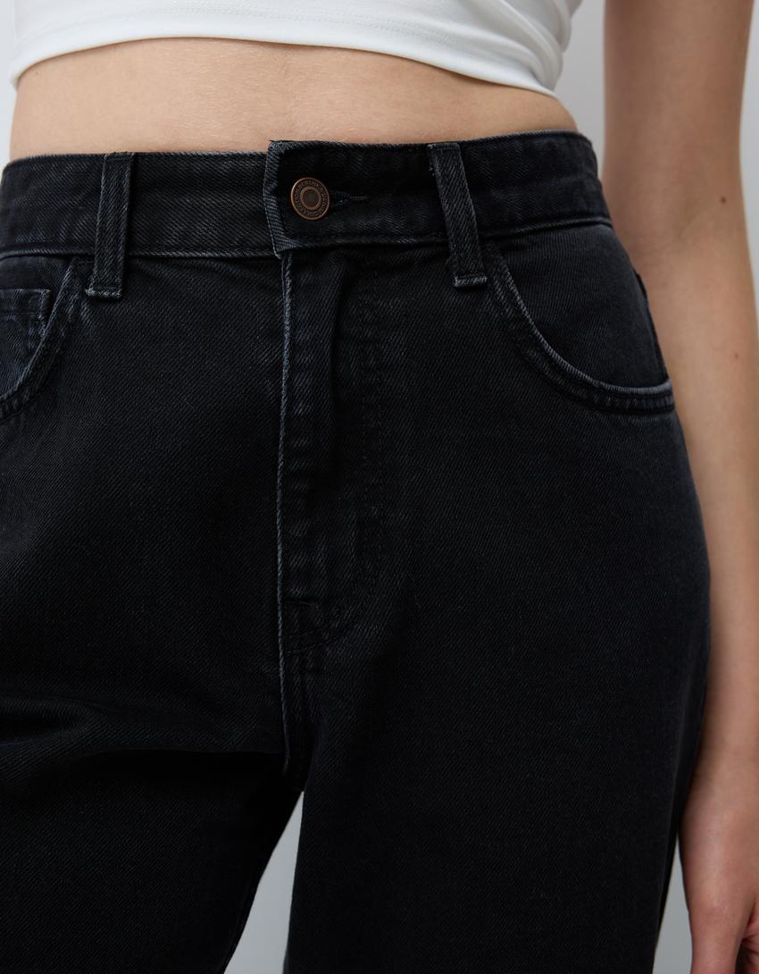 Jeans 90's wide leg-Noir