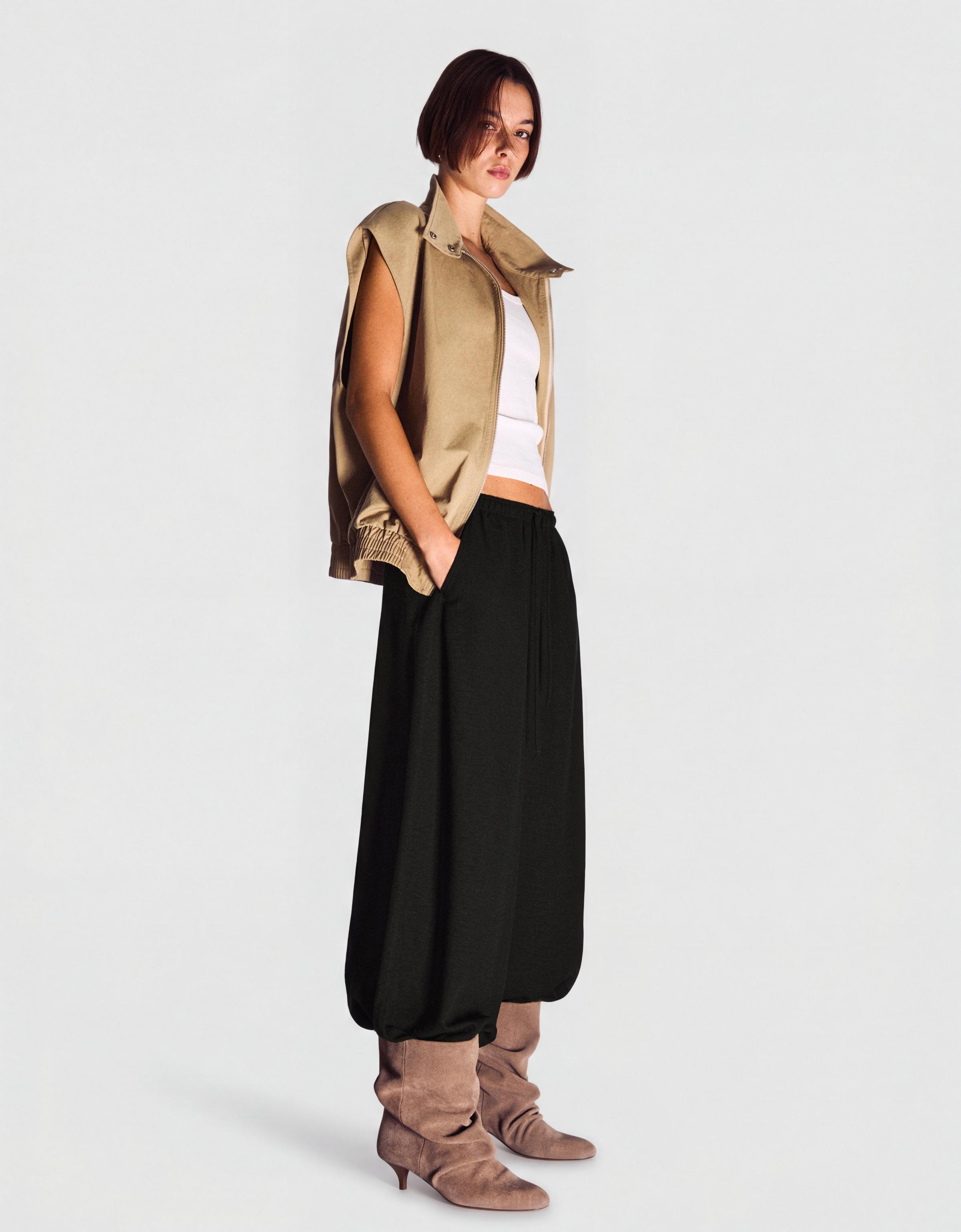 Rustic sarouel trousers — Black