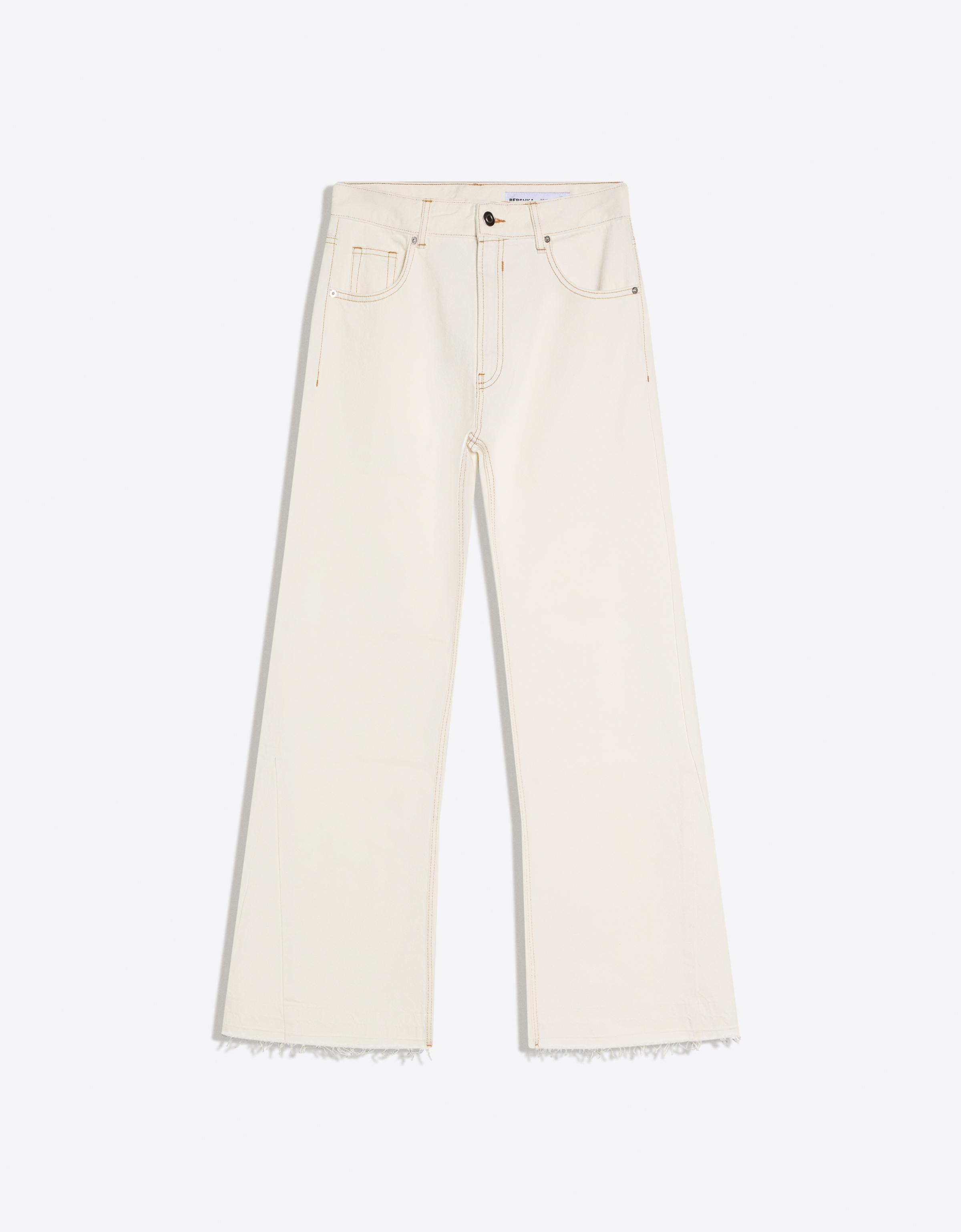Straight-fit flared jeans — Cream