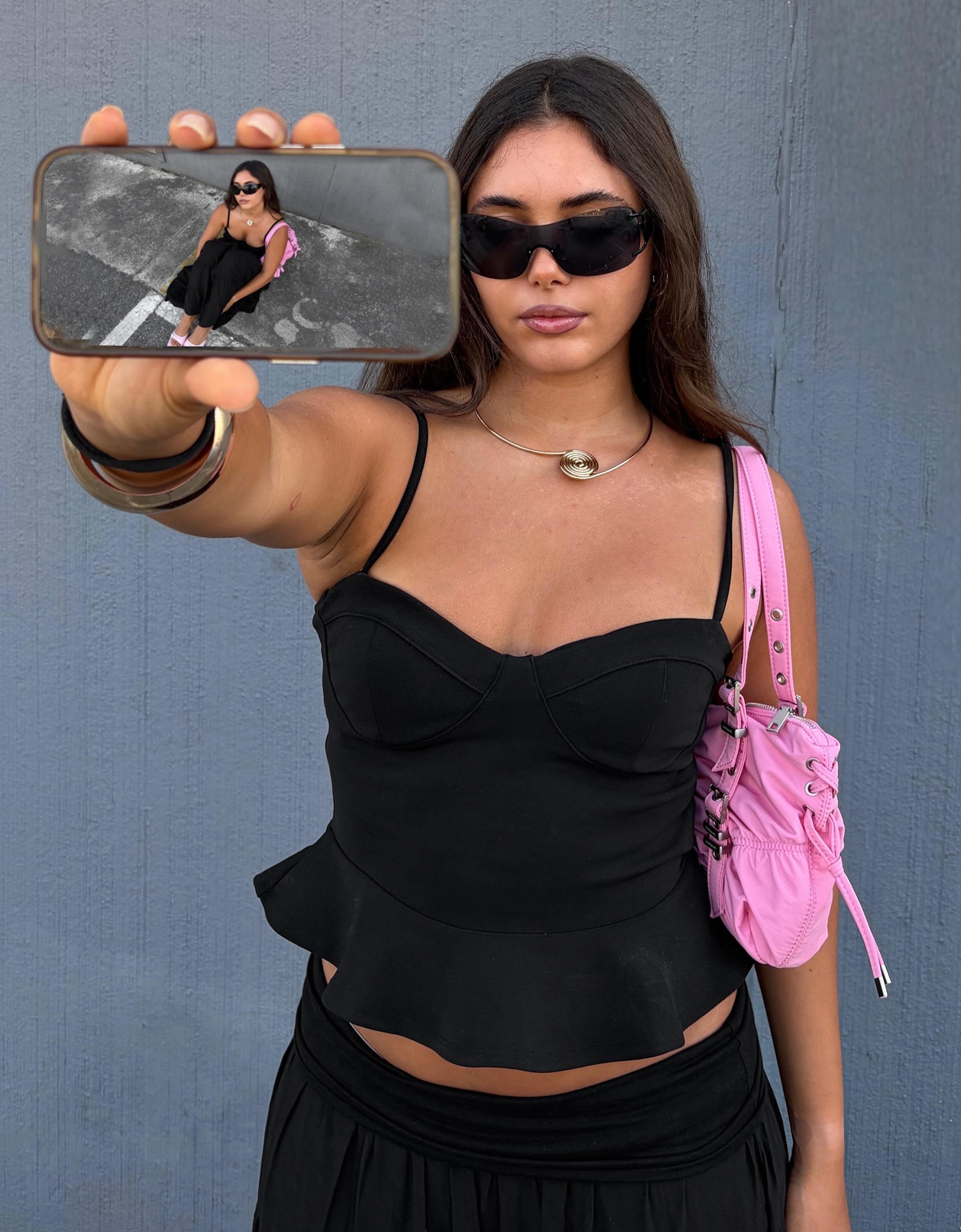Bershka Peplum korse top görsel 5