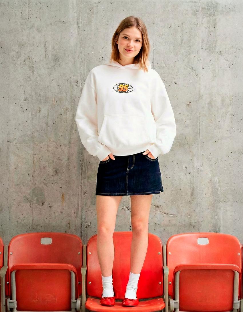 Cars Hoodie mit Print-Grbrochenes Weiss