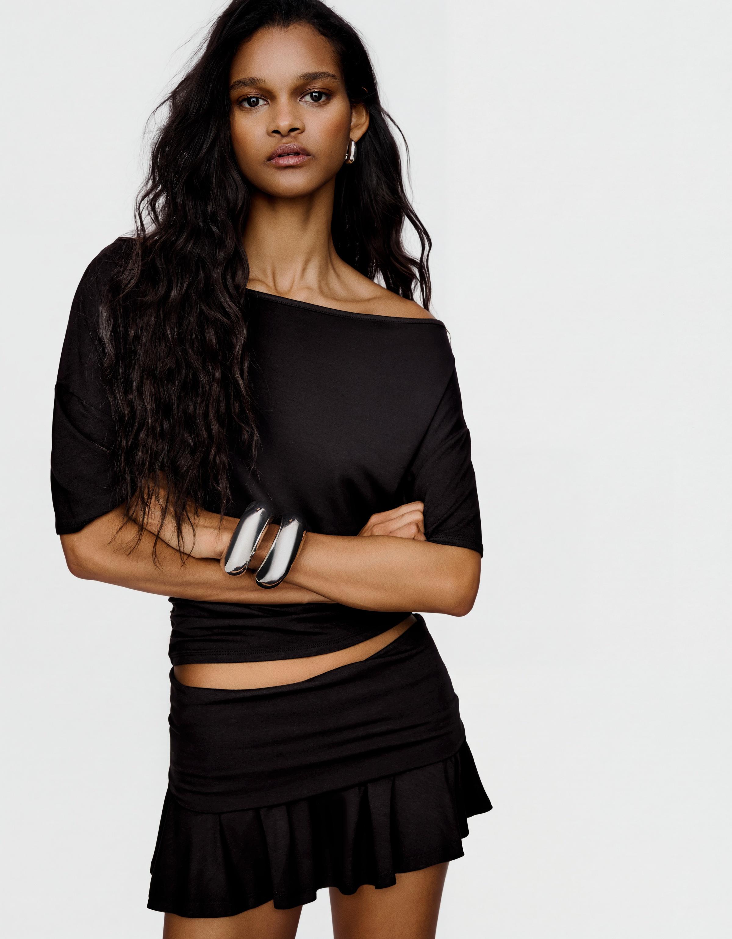 Çift beli volanlı mini etek - Görsel 69