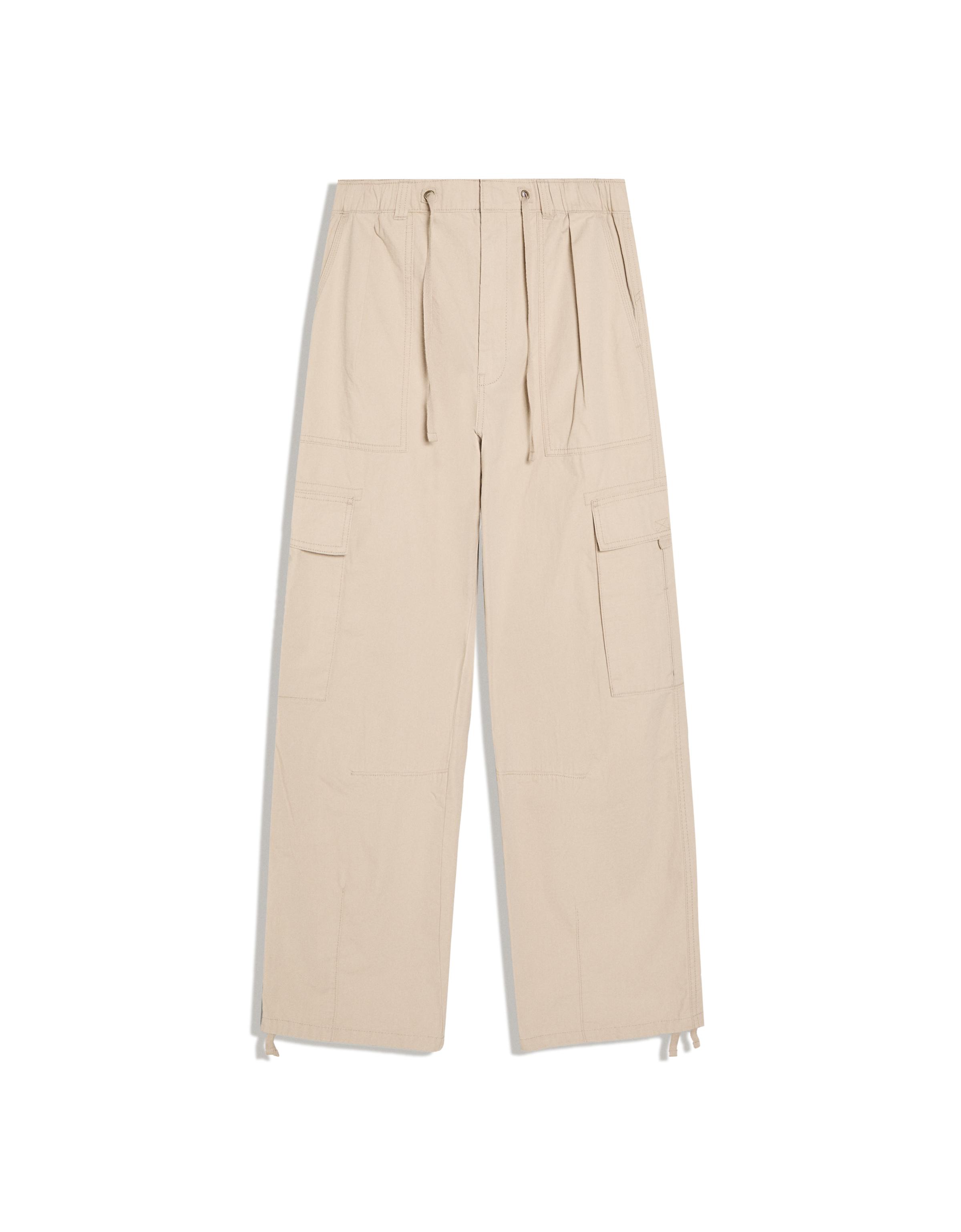 Baggy cargo trousers — Sand