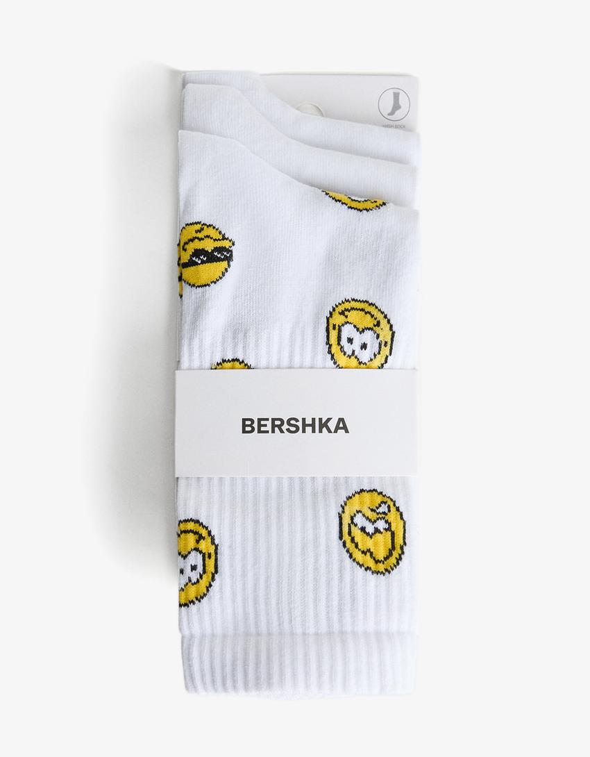 Pack 3 calzini stampati-Bianco