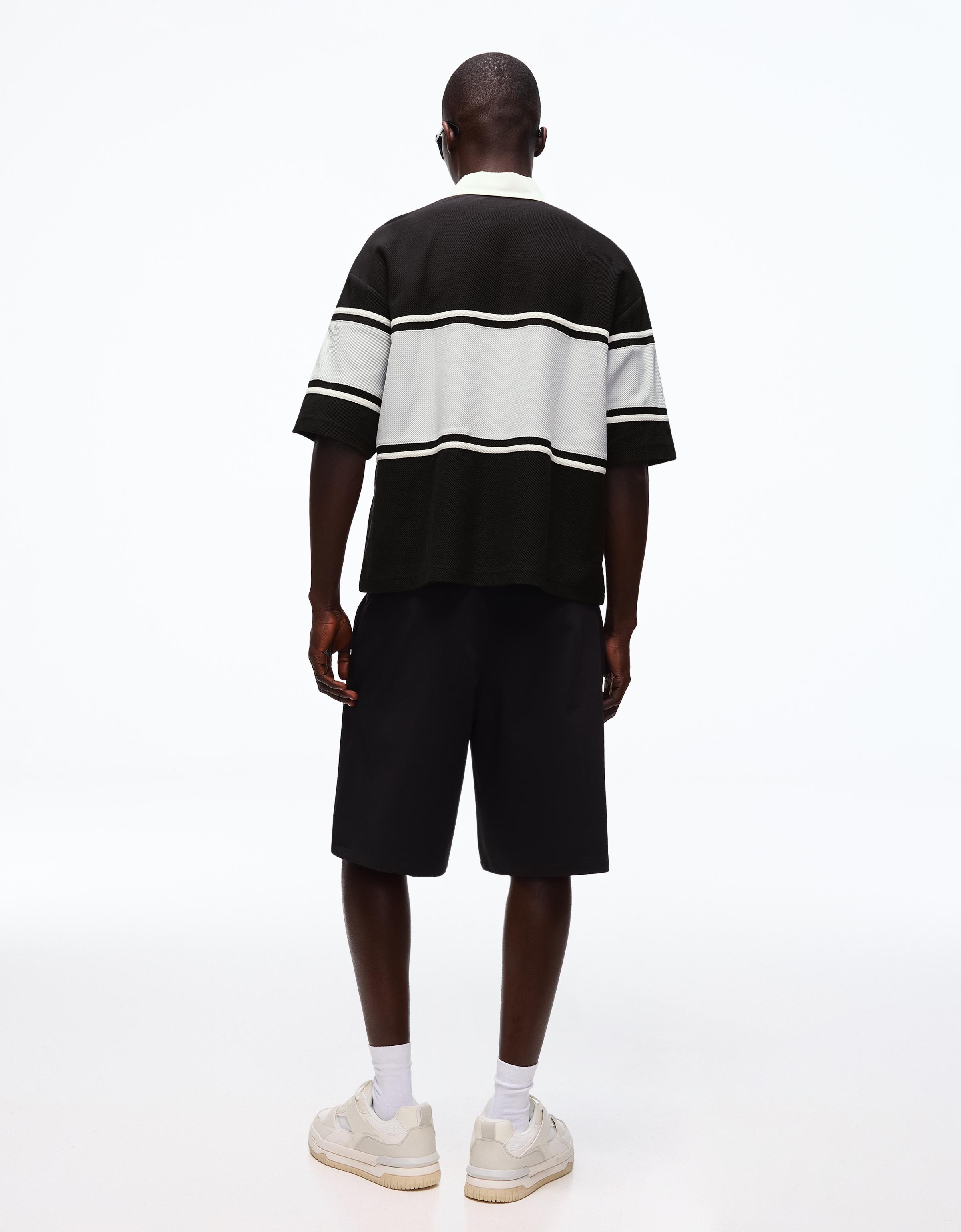 Boxy fit kısa kollu polo yaka tişört - Görsel 20