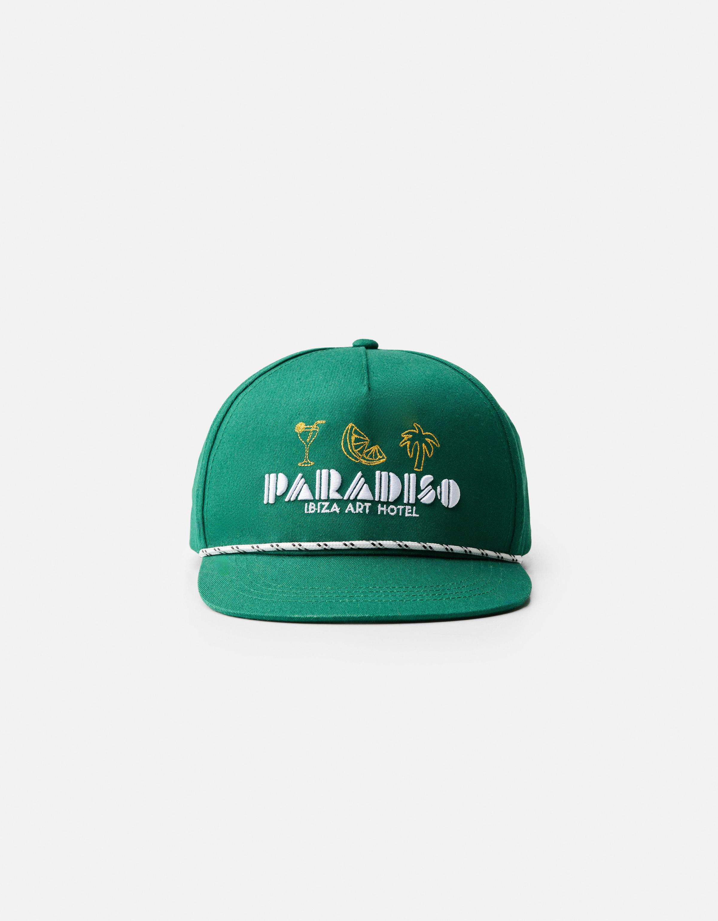 Bershka Basecap Bershka X Paradiso Mit Stickerei Herren Grün