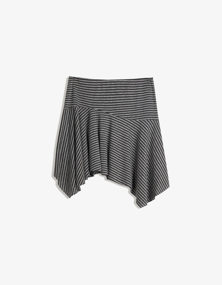 Striped T-shirt and mini skirt set-Striped T-shirt and mini skirt set-4