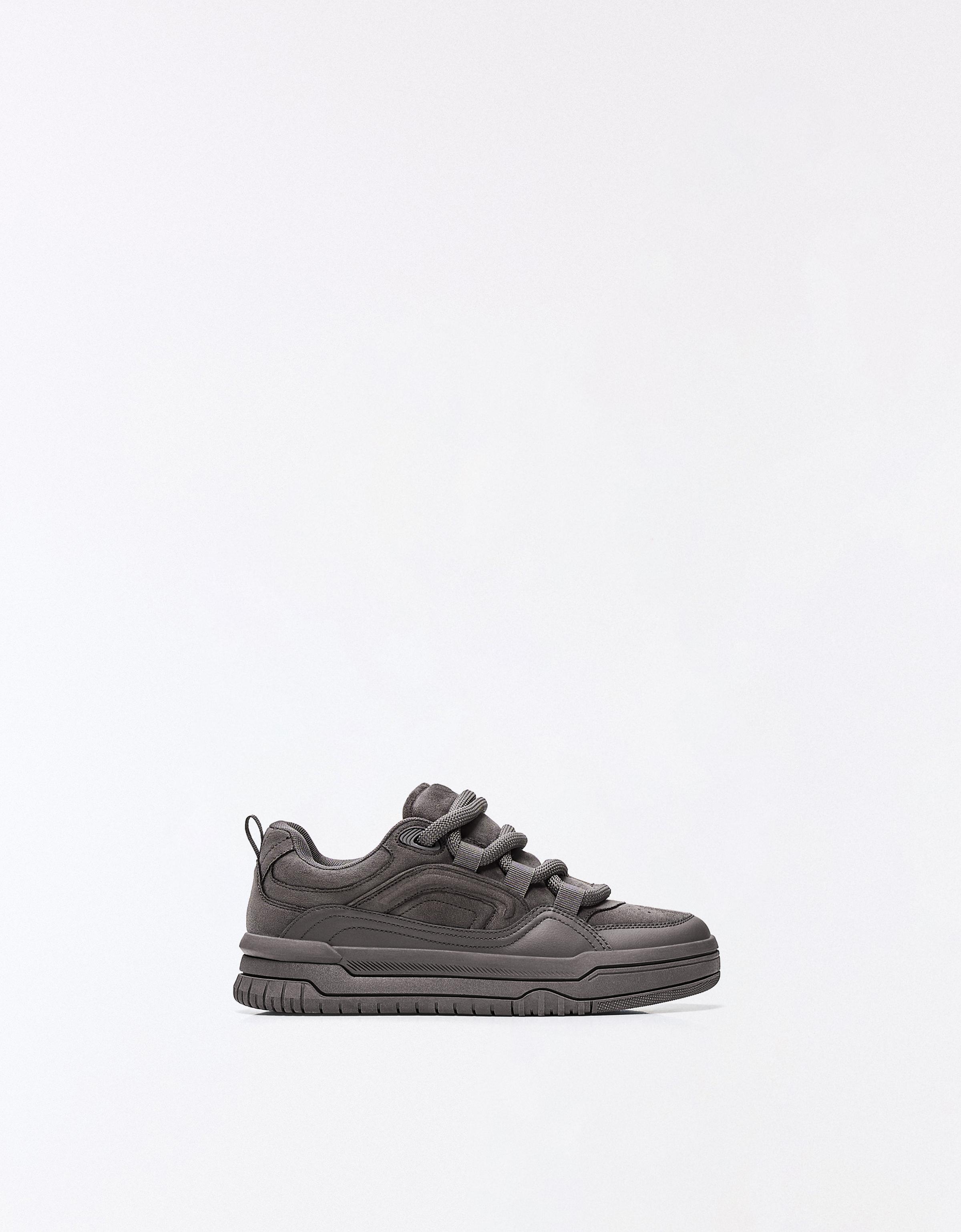 Bershka Buty Sportowe Skate Mężczyzna 44 Szary
