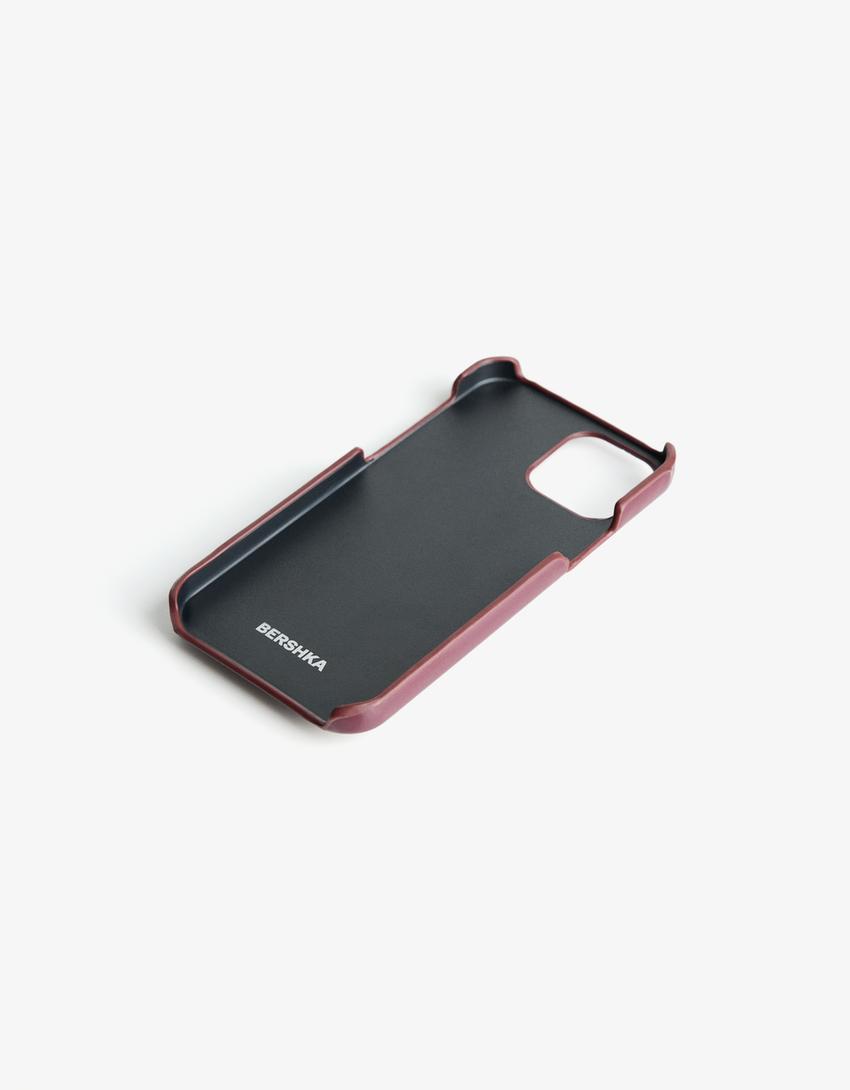 Funda móvil acolchada-Burdeos