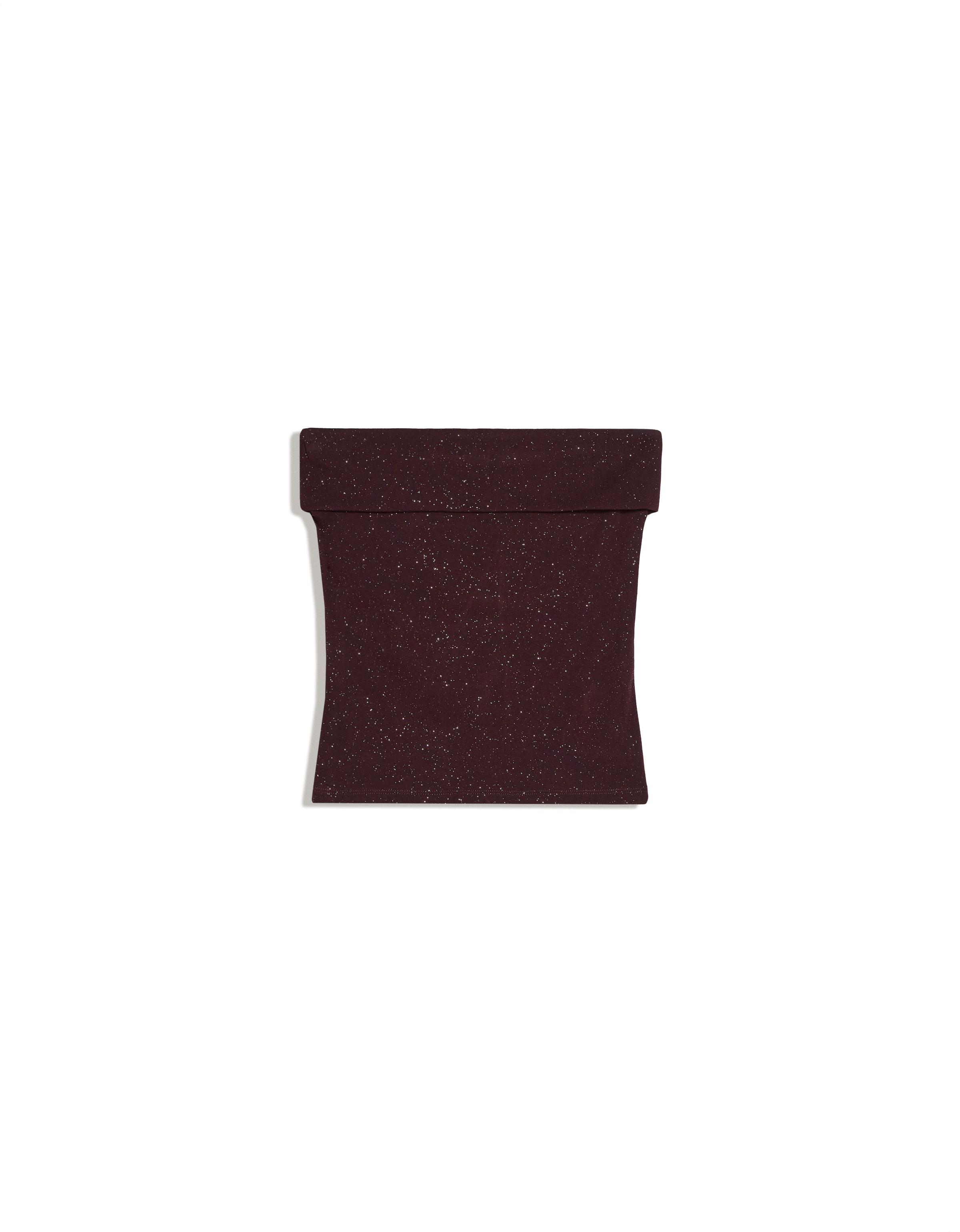 Shimmery bandeau top — Burgundy