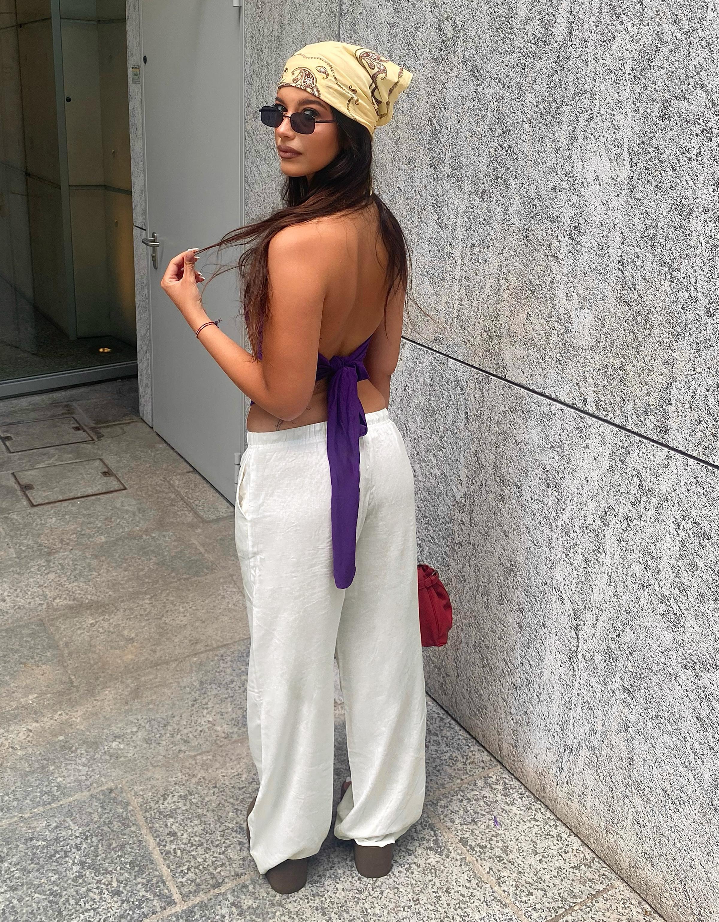 Elasticated waist trousers — Off white