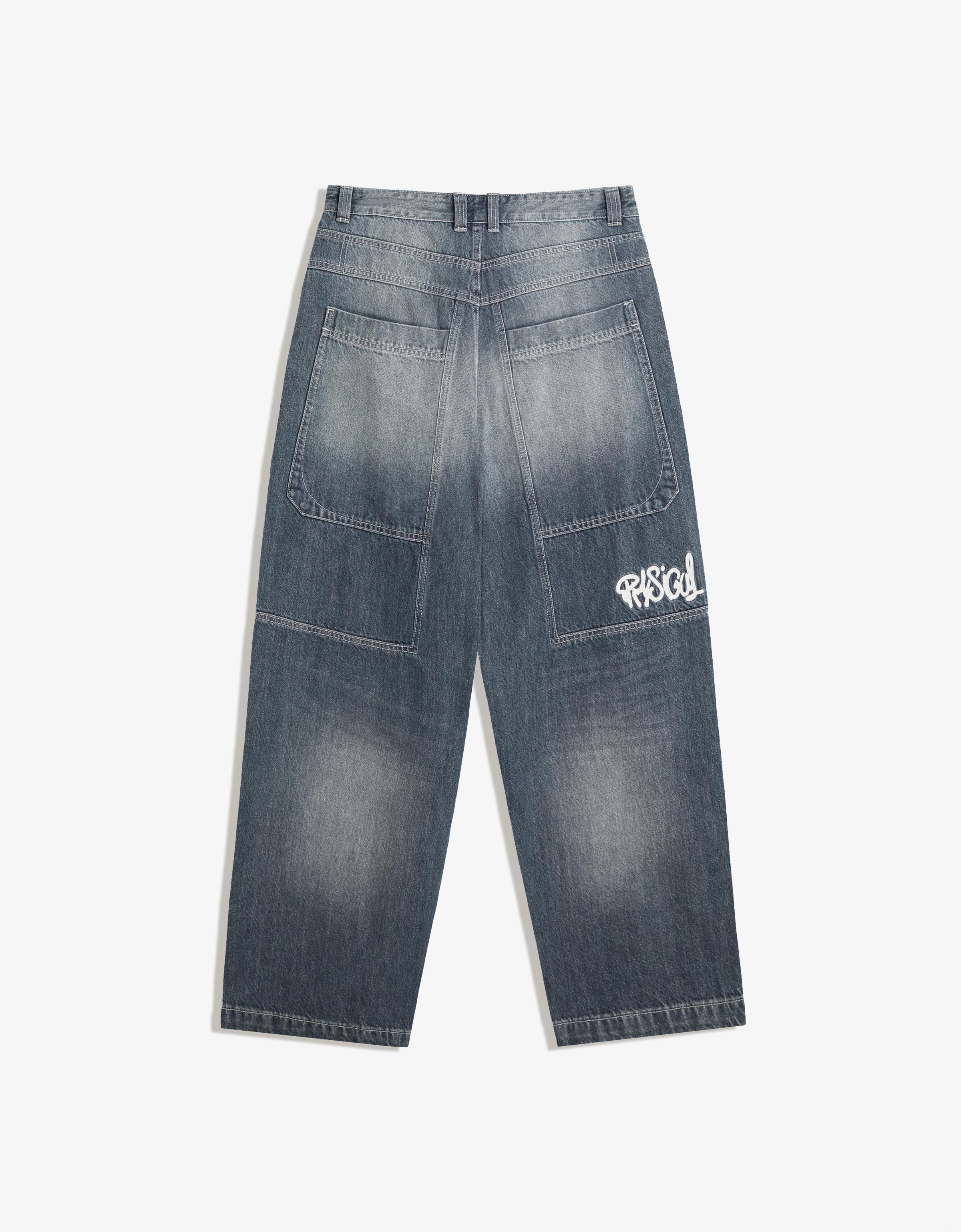 BERSHKA ベルシュカ super baggy スーパーバギーデニム 34 Bershka super baggy jeans in light blue | ASOS
