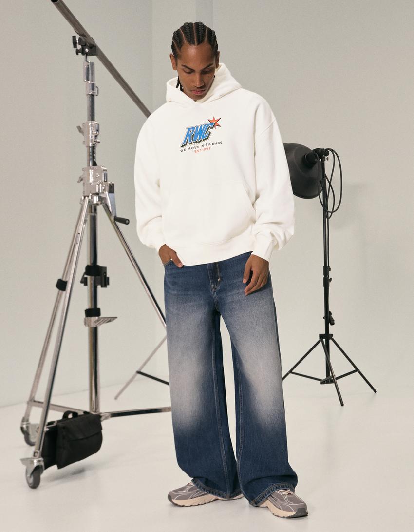 Hoodie with print-Off white