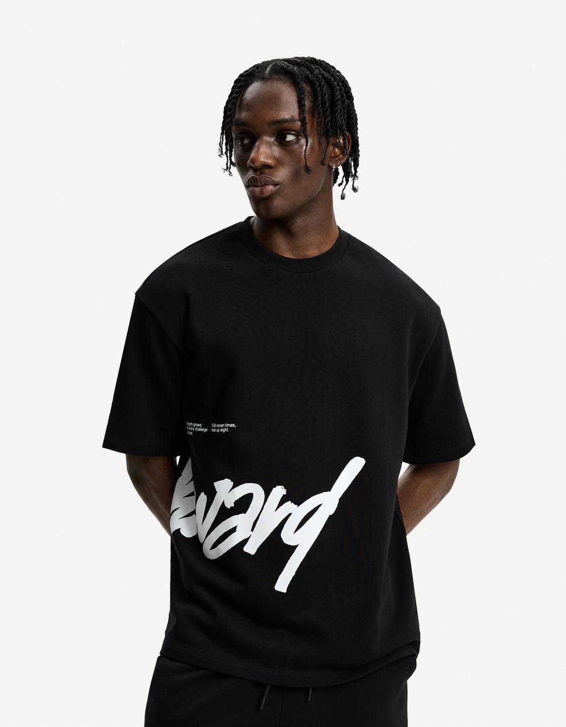 Printed short sleeve plush T-shirt