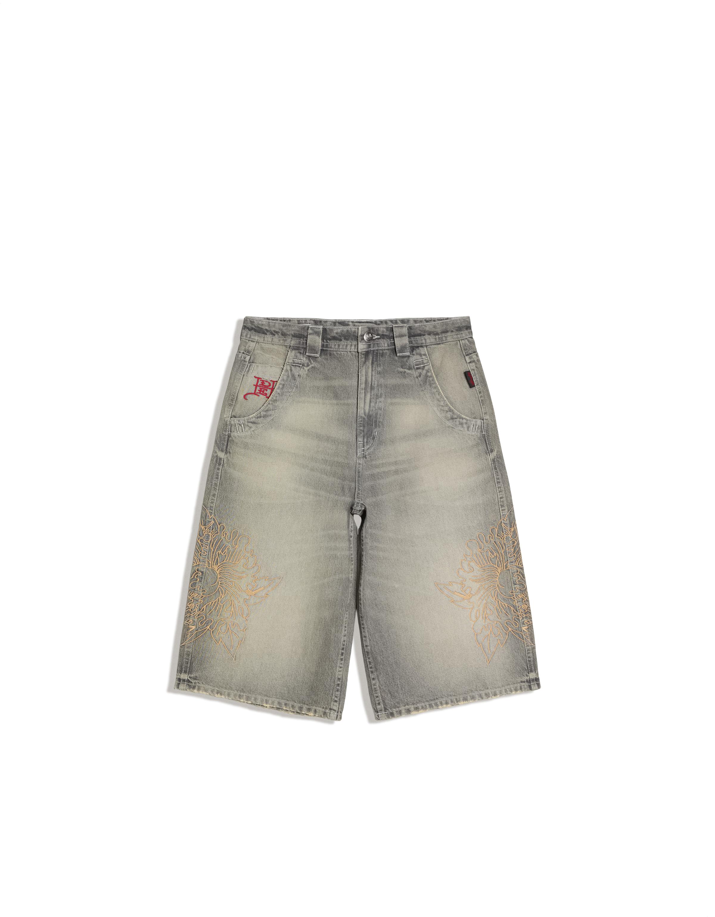 Denim Bermuda shorts ED HARDY X BERSHKA — Grey