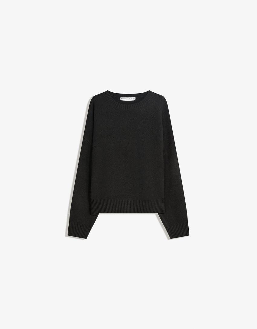 Cropped jumper-Black-4