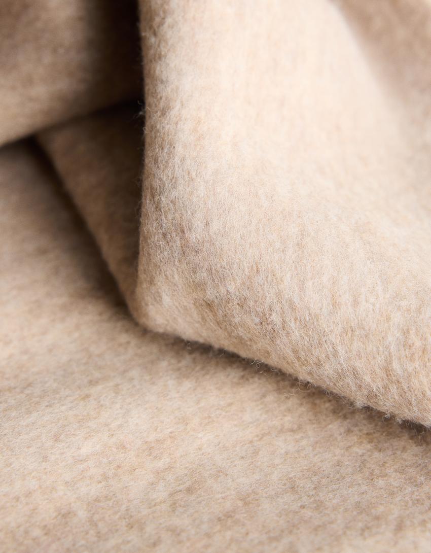 Solid-coloured scarf-Sand