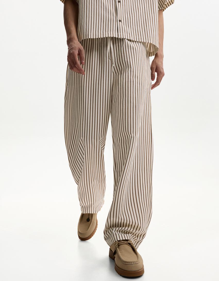 Conjunt camisa i pantalons-Marró-3