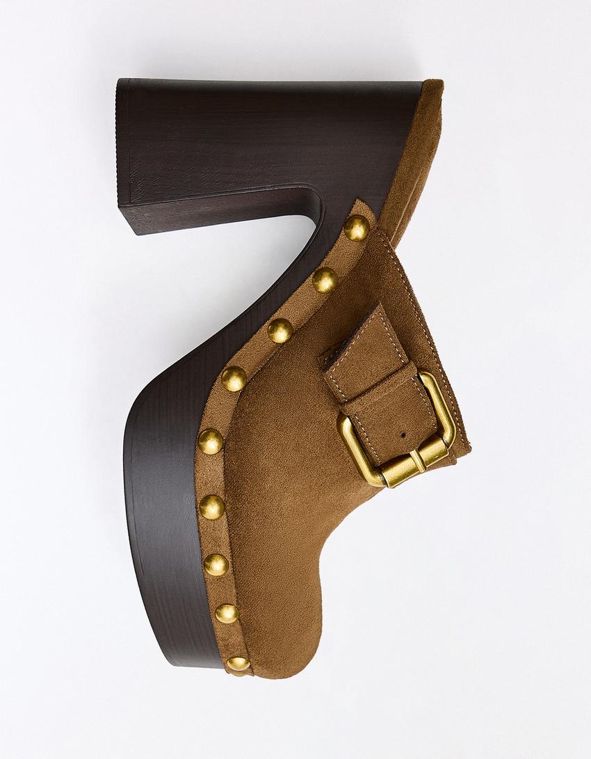 Tamanco fivela-Caramelo