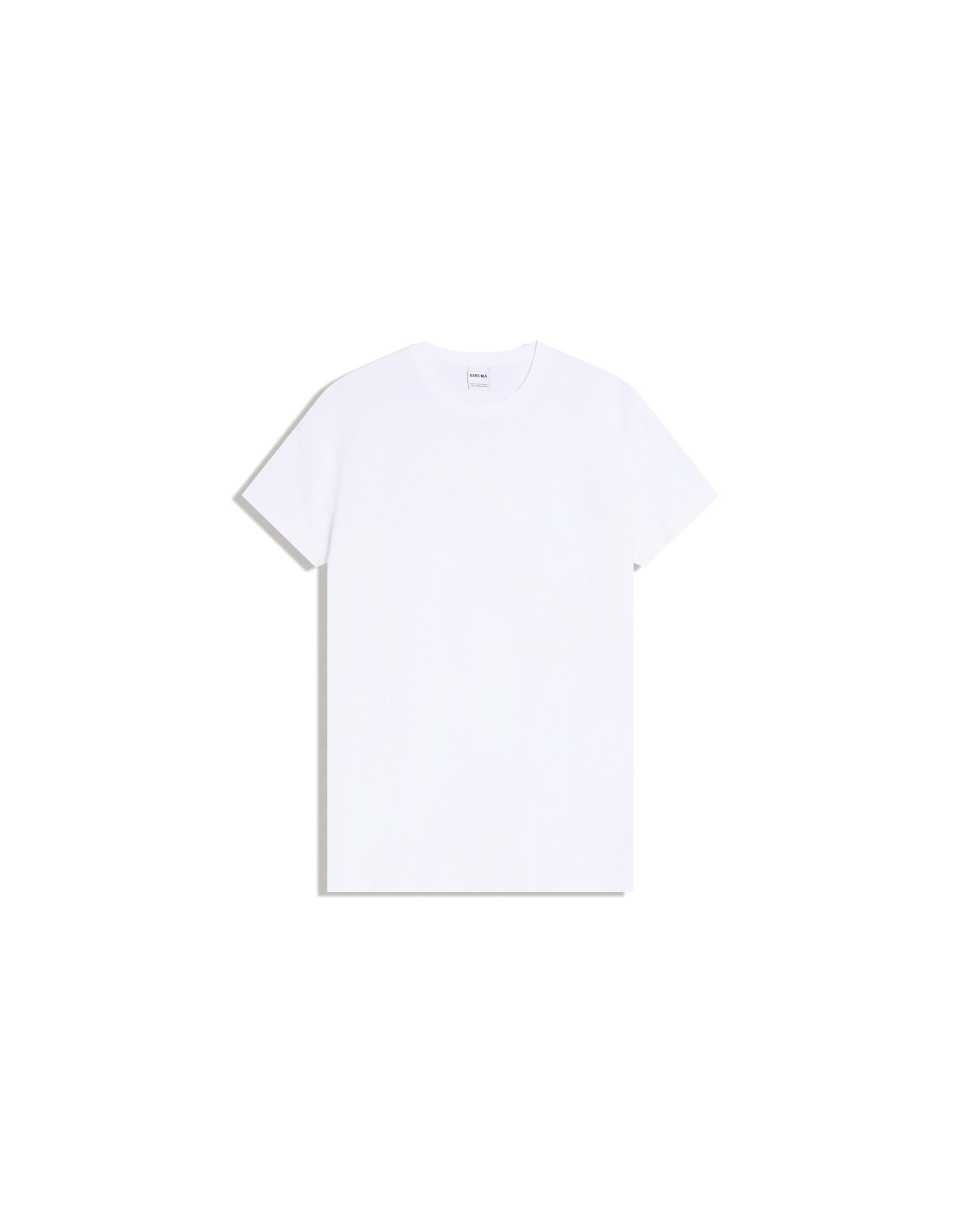 Short sleeve roll-up T-shirt — White