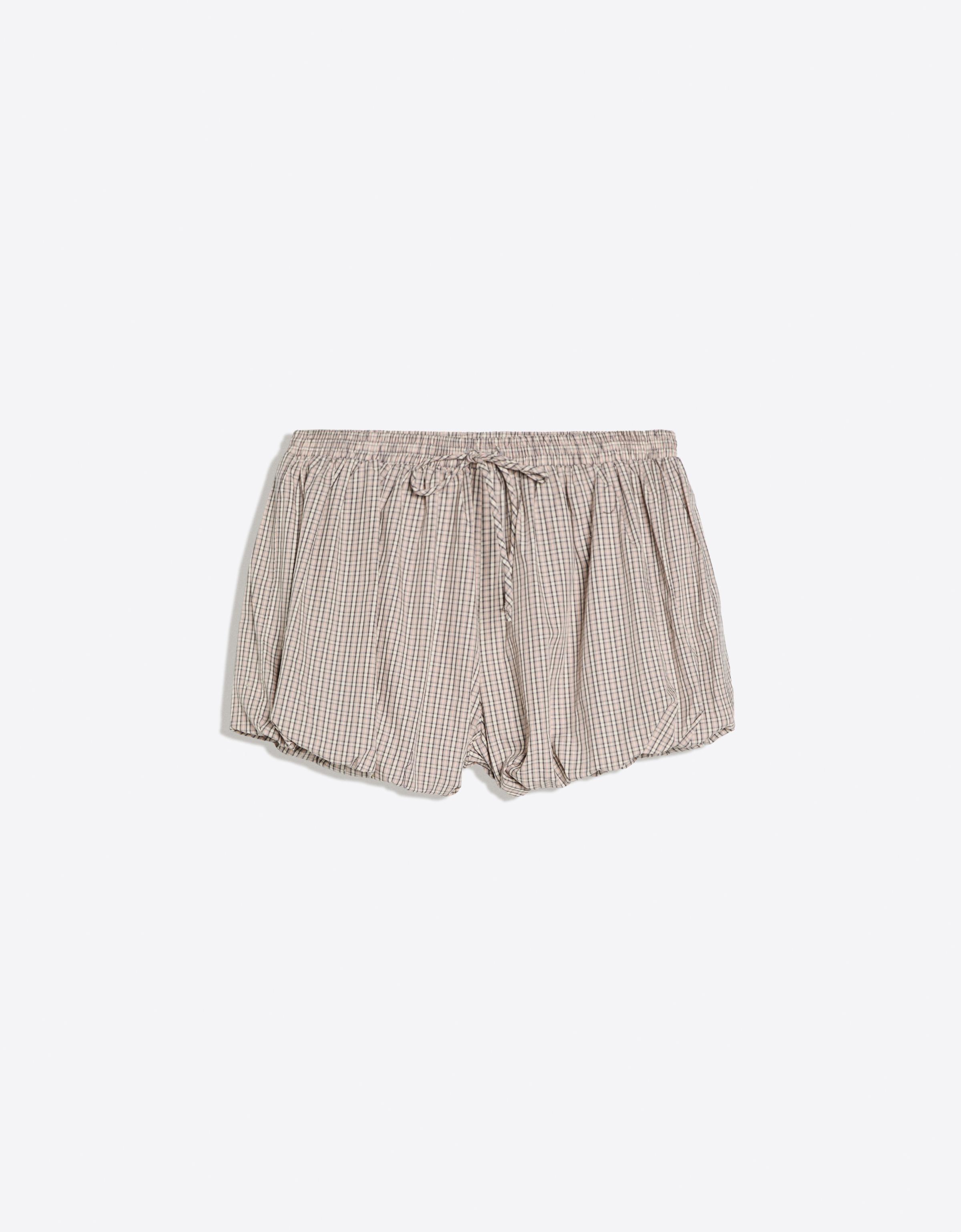 Balloon poplin skort — Sand