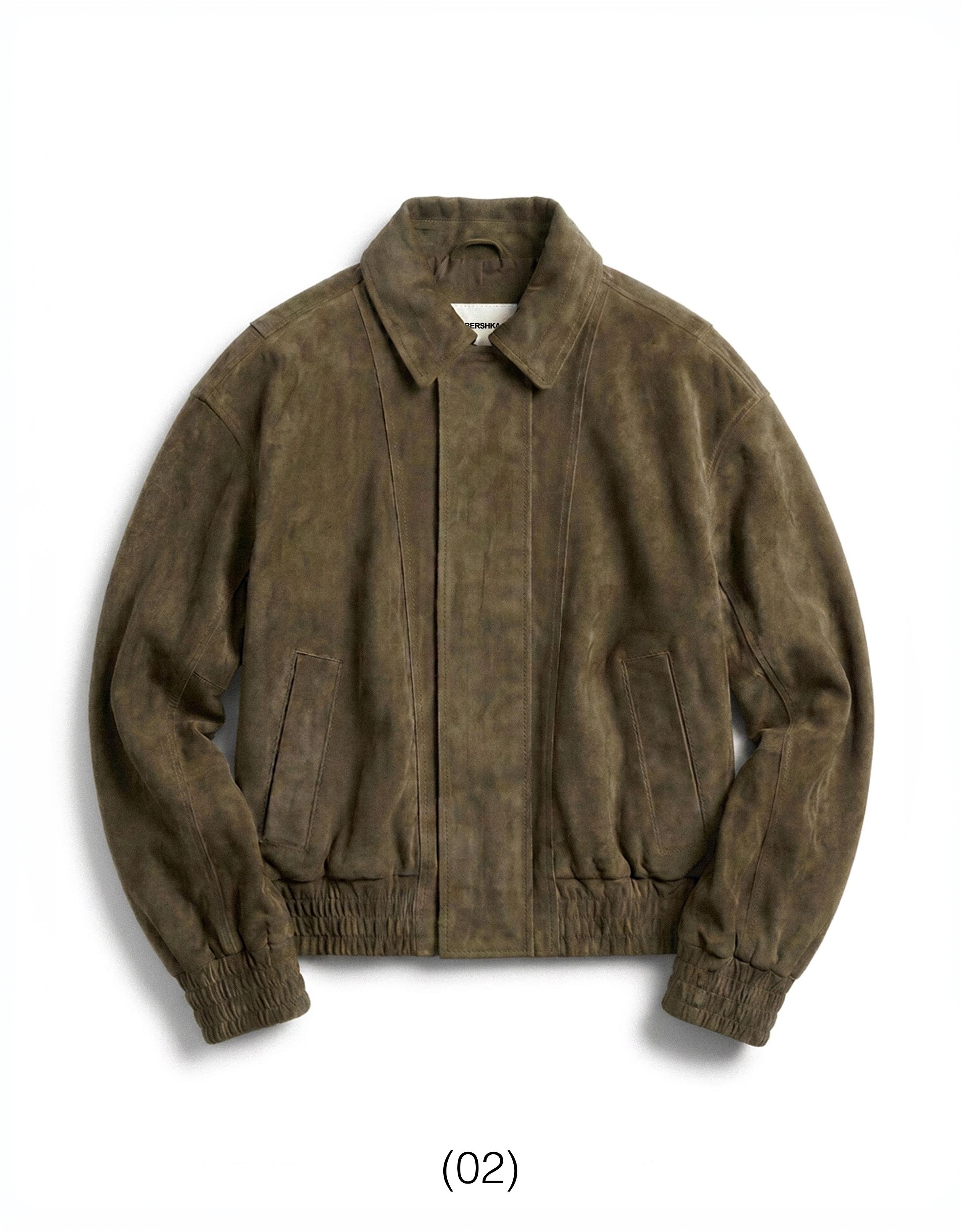 Faux suede jacket — Khaki