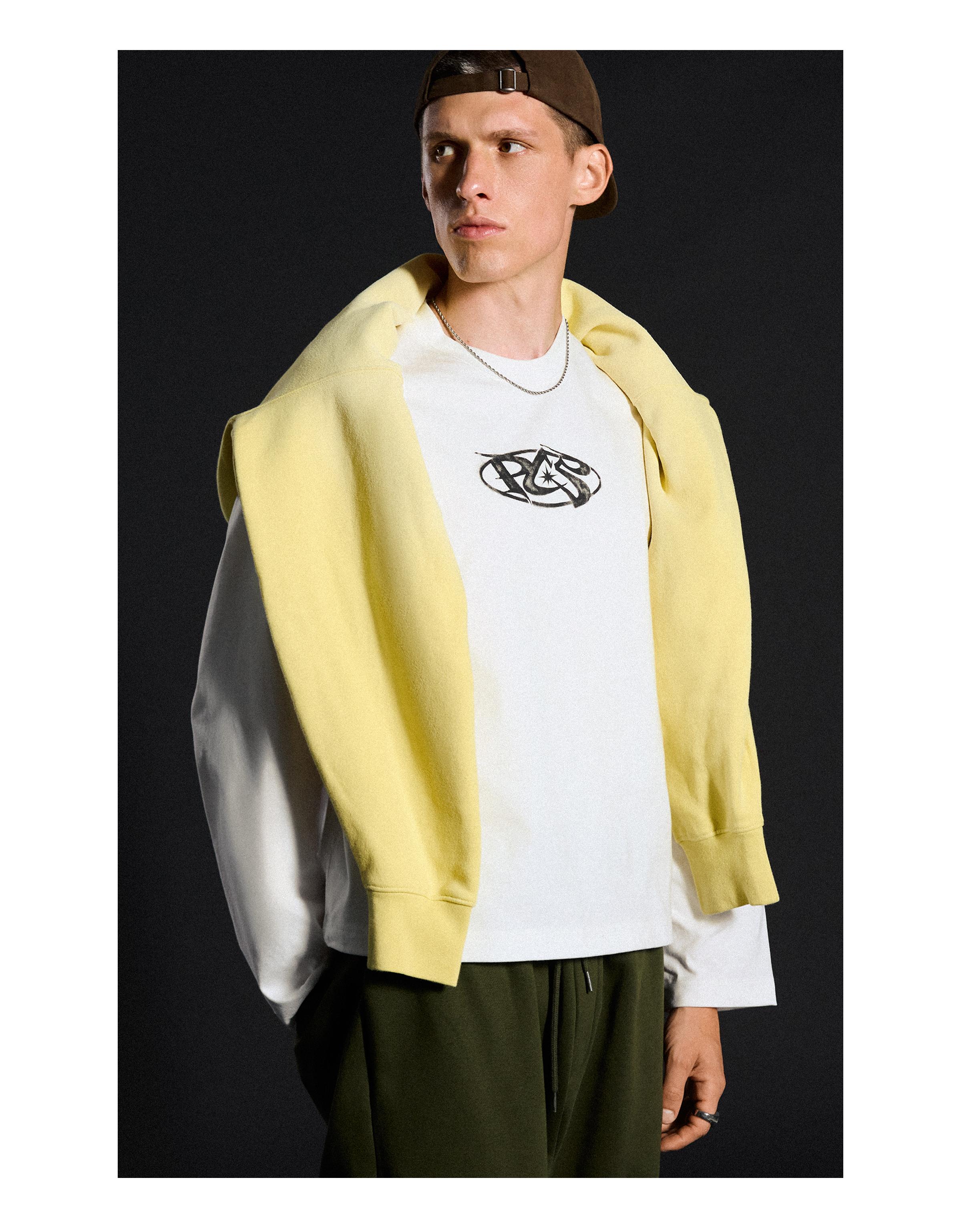 Long sleeve print T-shirt — Off white