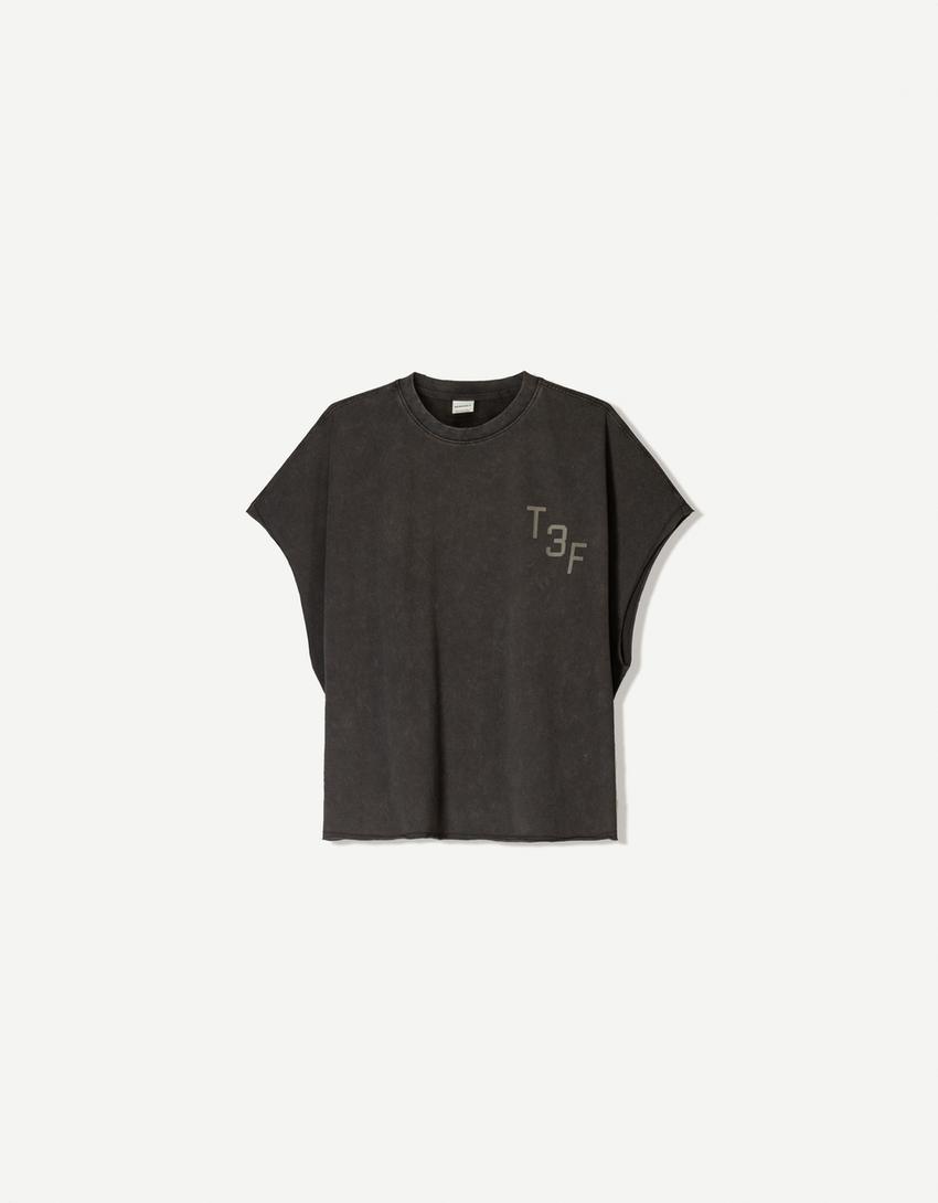 T-shirt sem mangas estampado worker