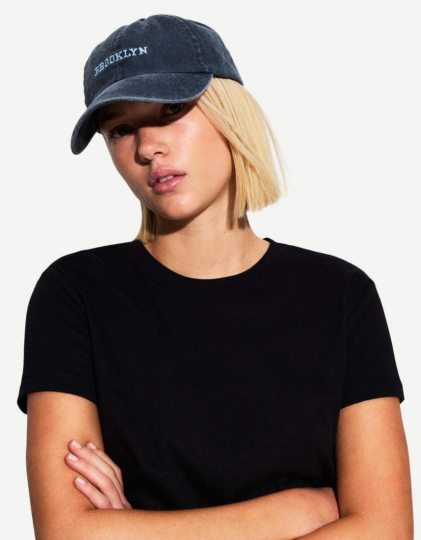 T-shirt à manches courtes heavy cotton-Noir