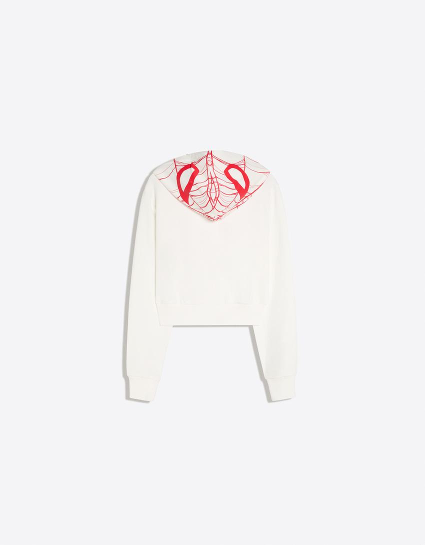 Moletom com capuz e estampa SPIDER-MAN-Off-white