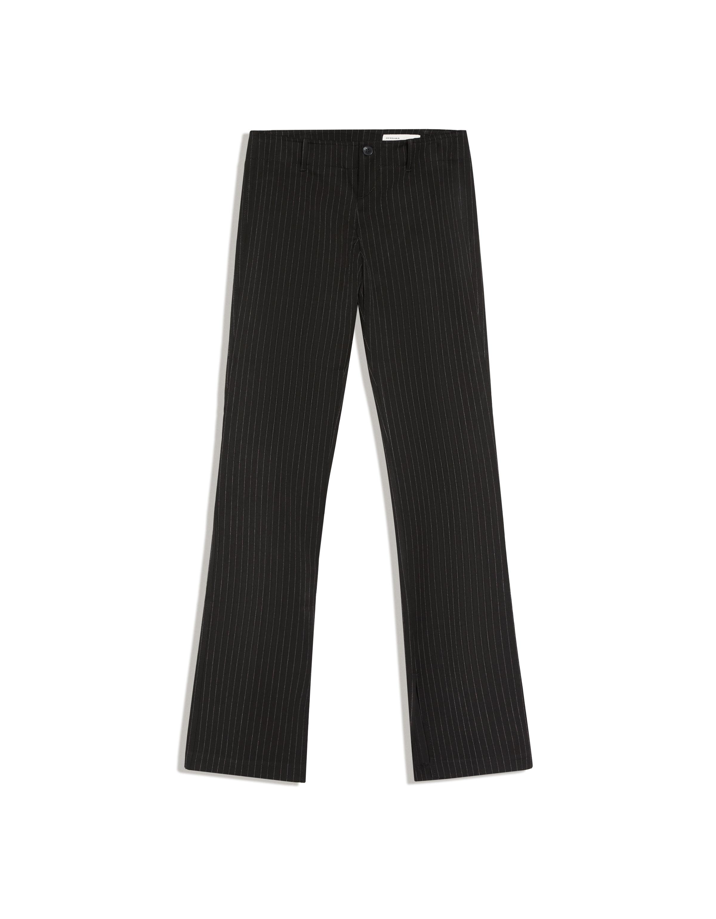 Slim fit low-rise trousers — White / Black
