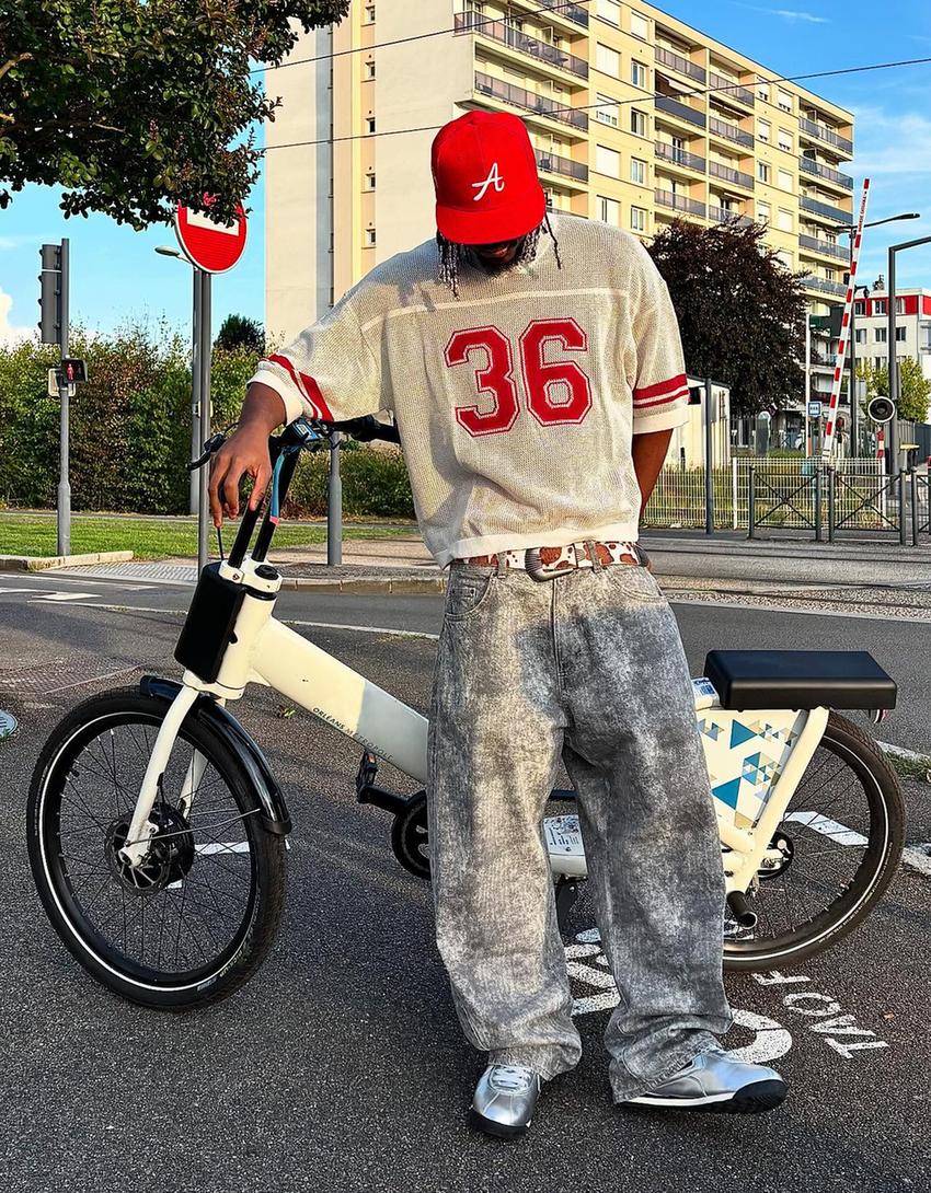 Pantalon super baggy fit imprimé-Écru-3