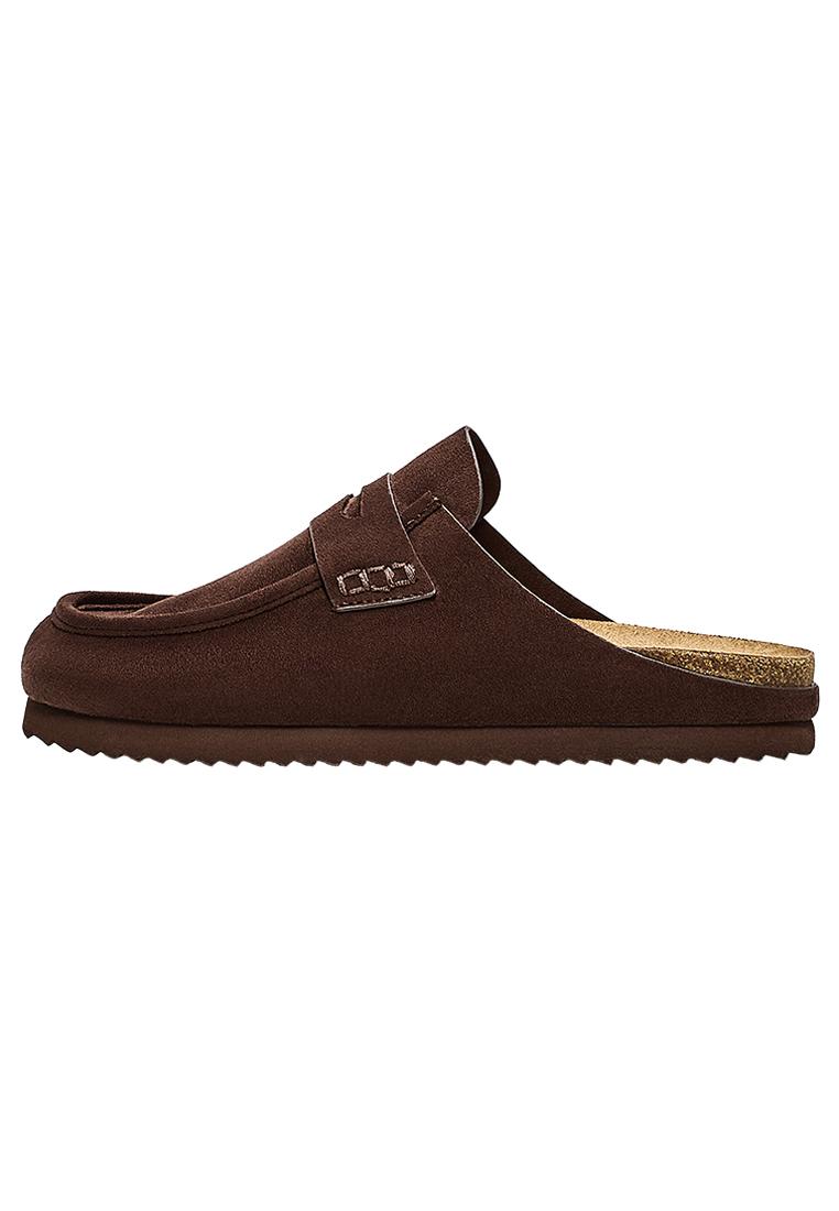 Mule clogs with mask detail — Brown