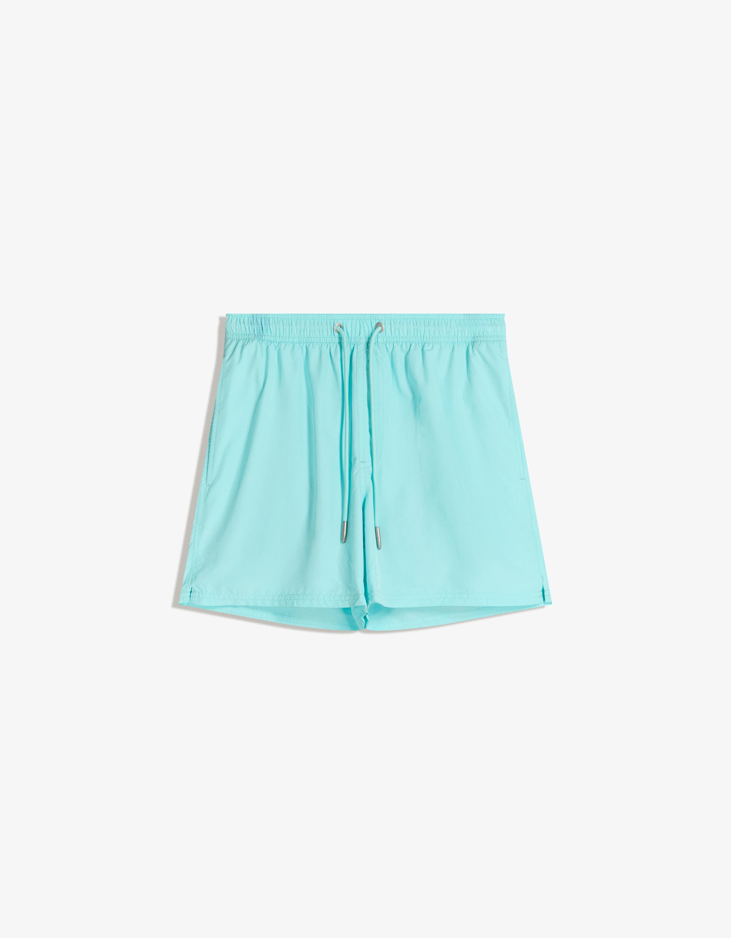 Bershka Basic-Badeanzug Herren S Hellblau