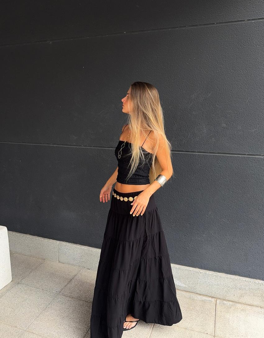 Saia midi rústica-Preto-1
